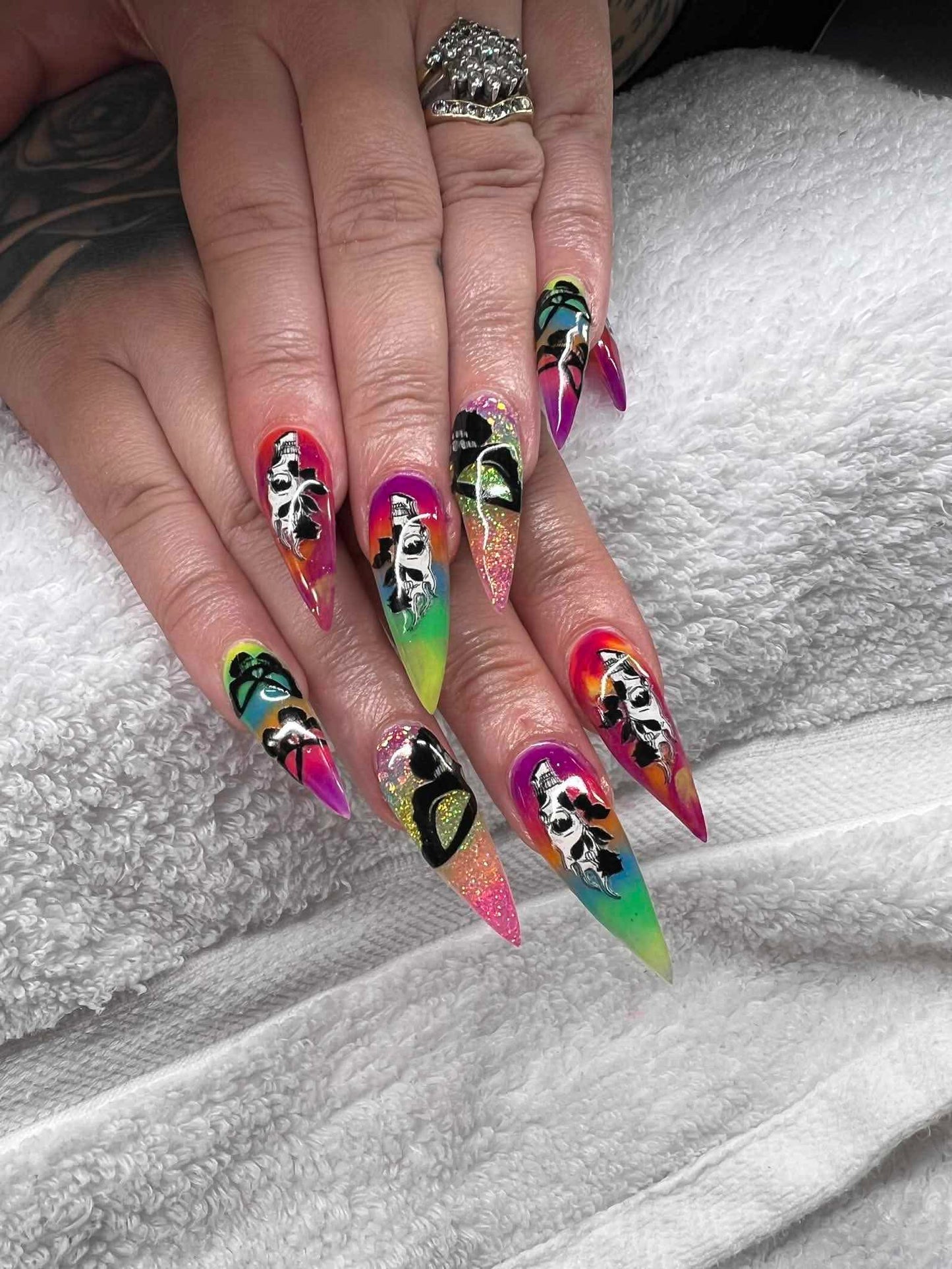 SKULLS transfer stickers