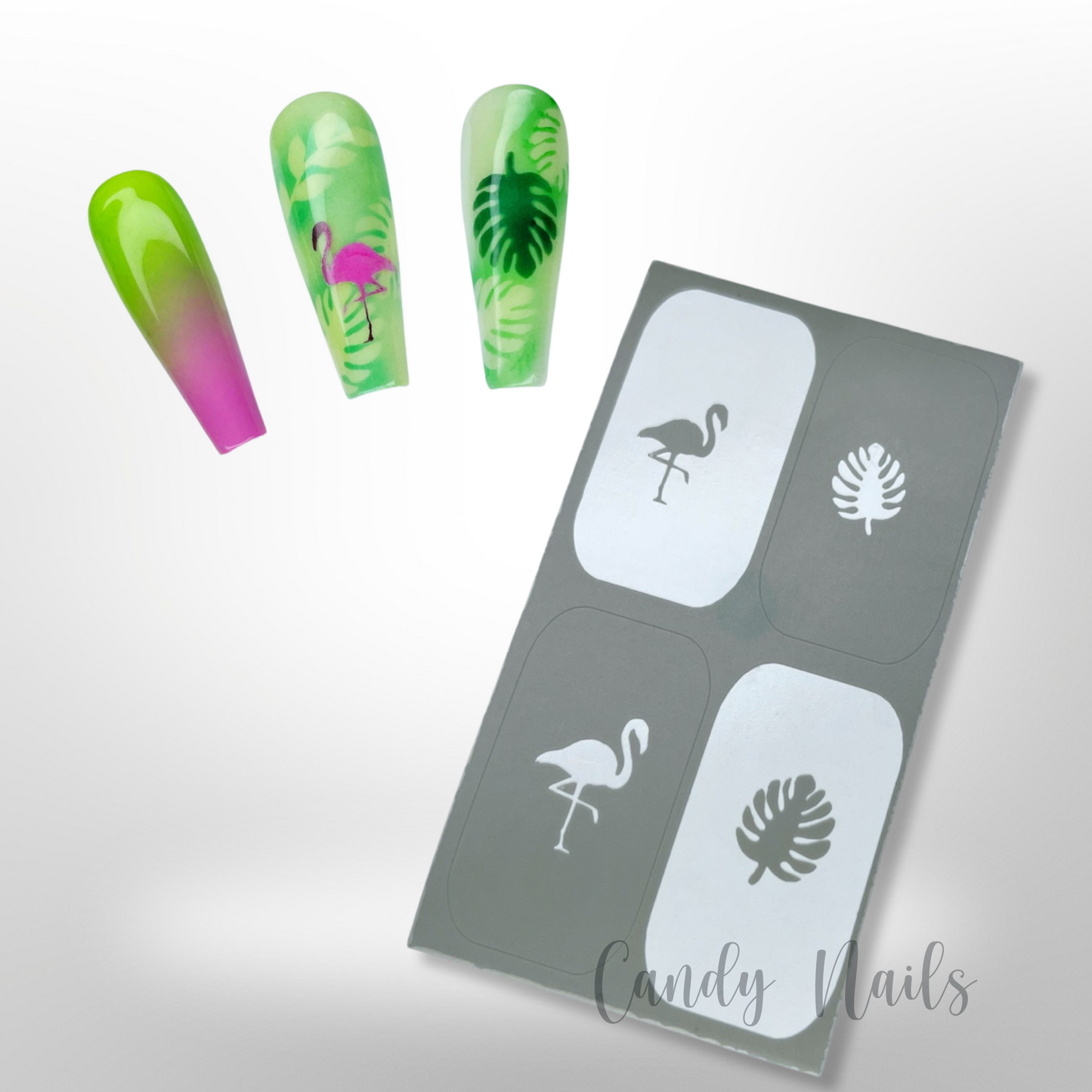 FLAMINGO & MONSTERA AIRBRUSH STENCIL SMART PACK