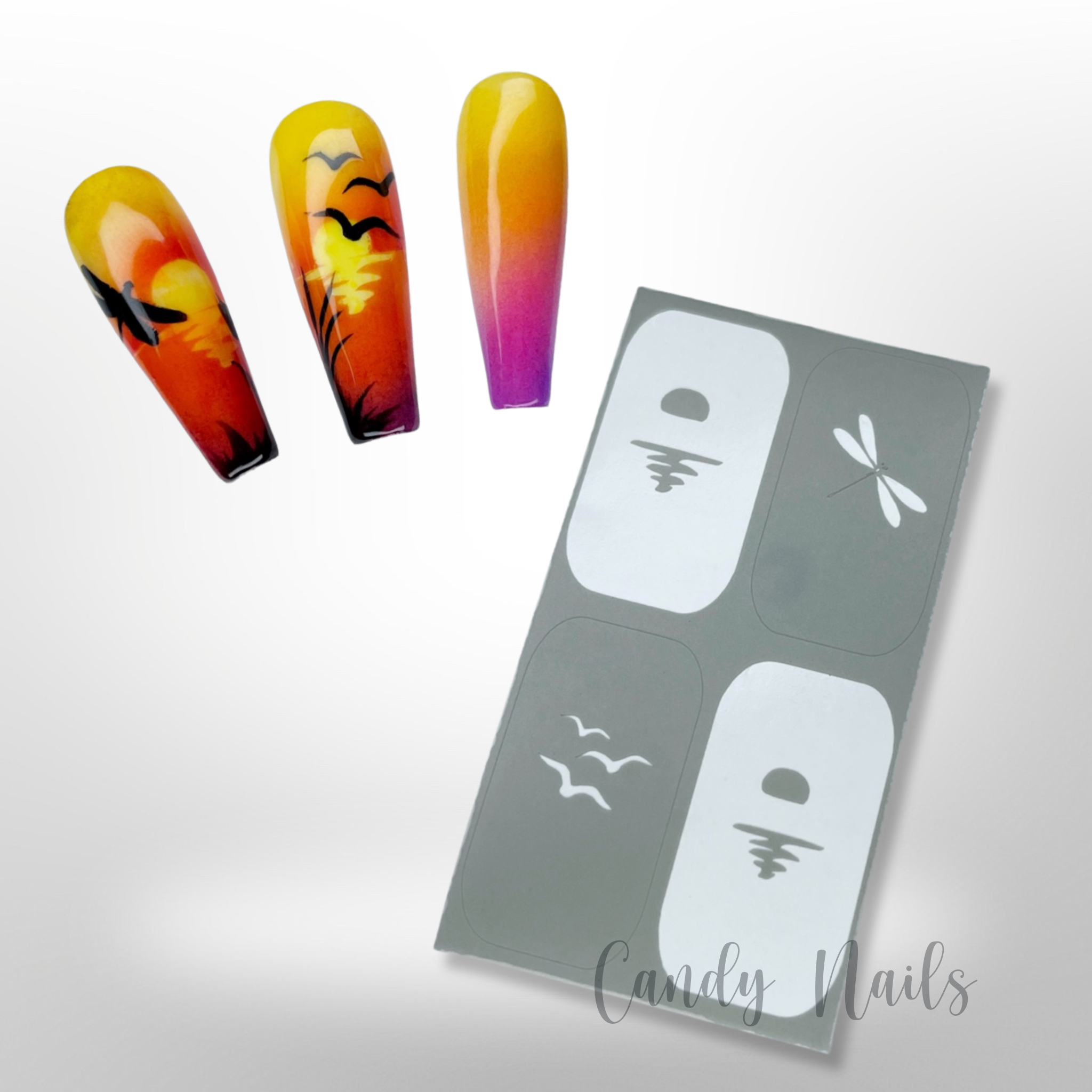 Sunset Airbrush Stencil – Candy Nails