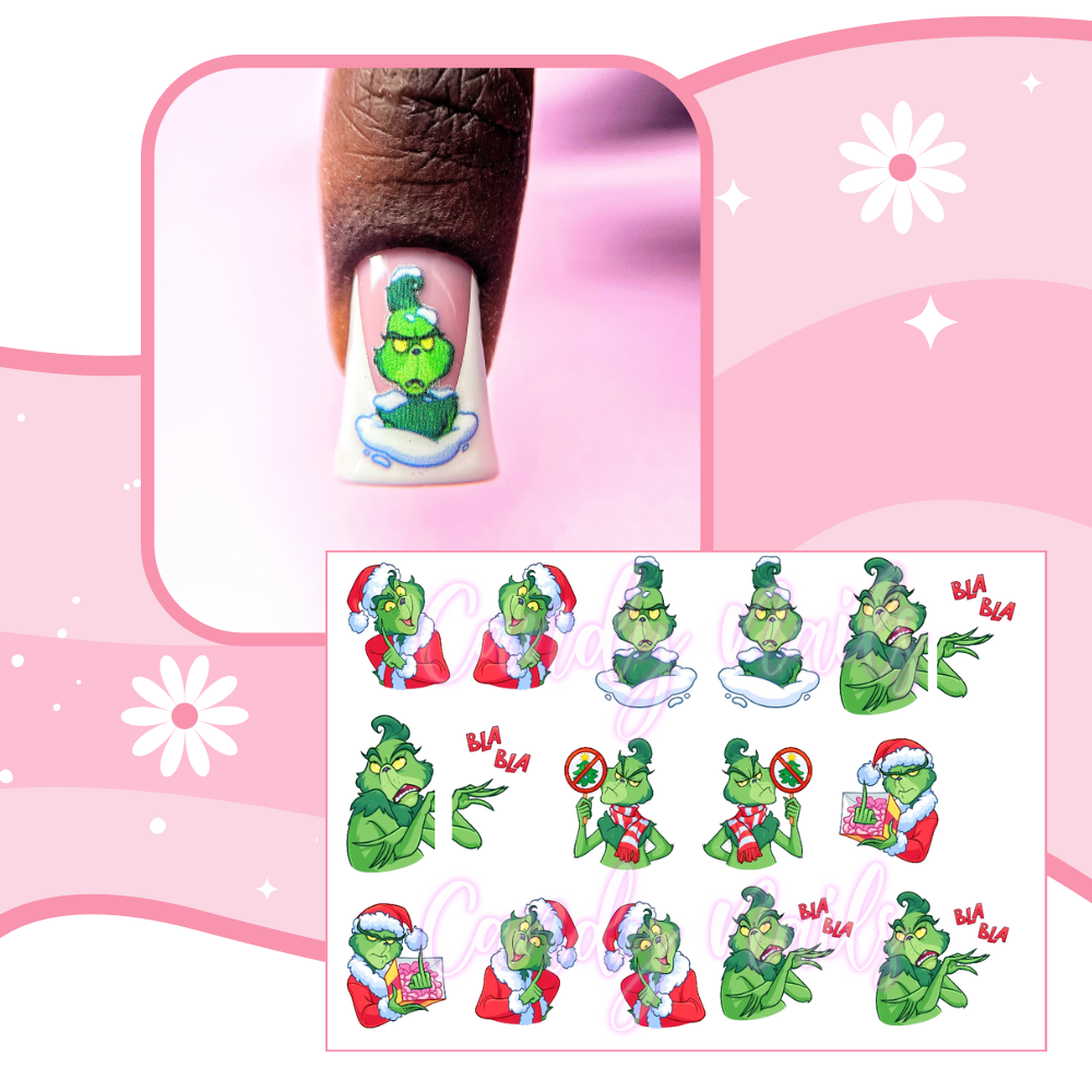 GRINCHY 2 transfer stickers