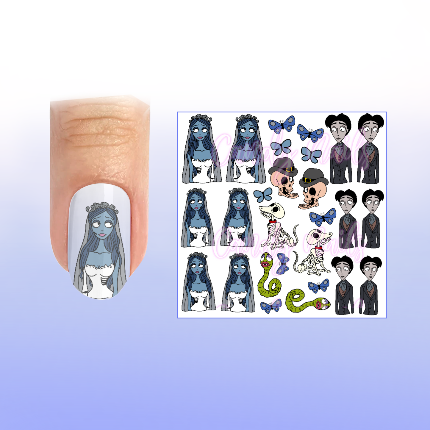 UNDEAD BRIDE transfer stickers