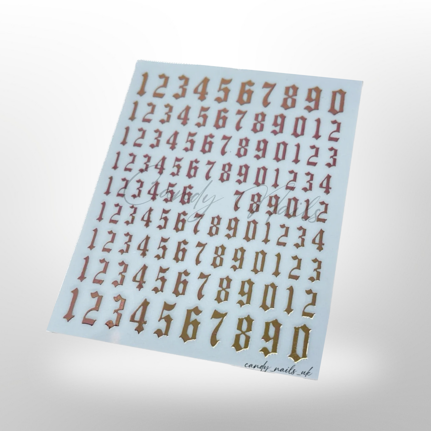 NUMBERS STICKERS (rose gold)
