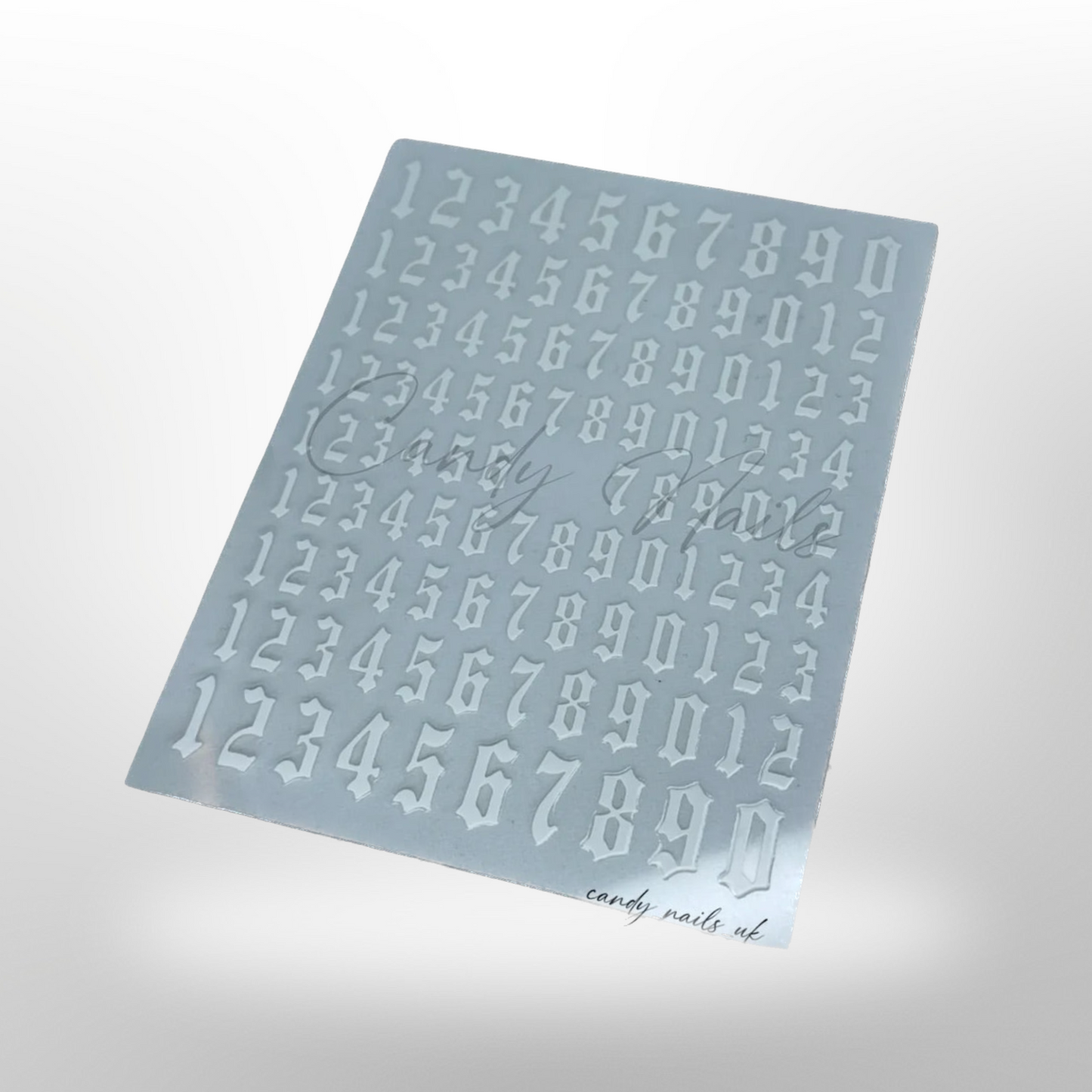 NUMBERS STICKERS (white)