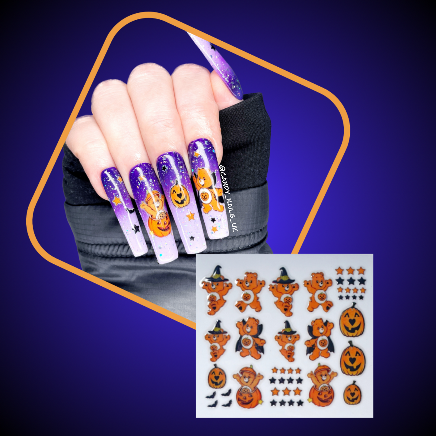 HALLOWEEN BEARS transfer stickers