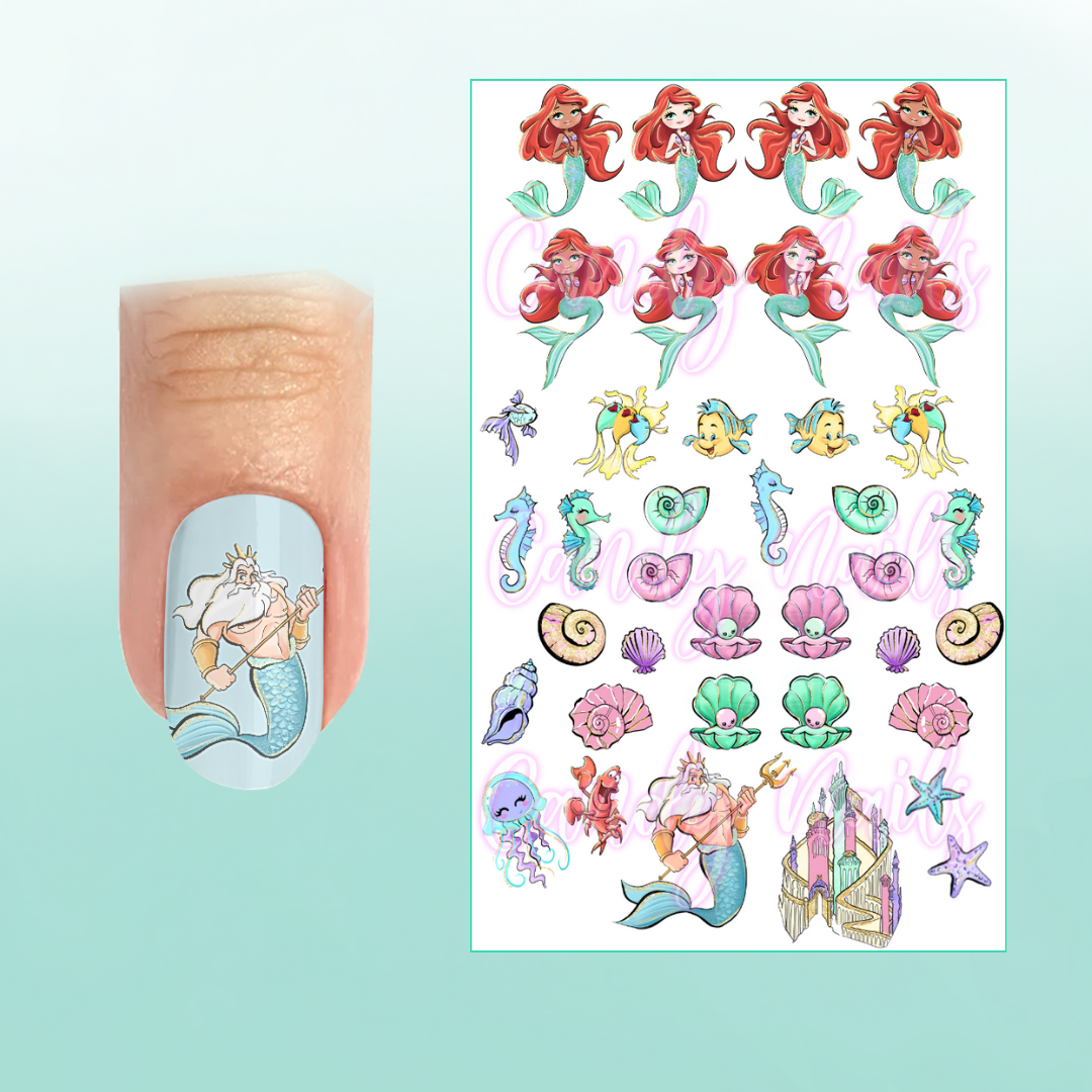 MERMAID FAMILY transfer stickers