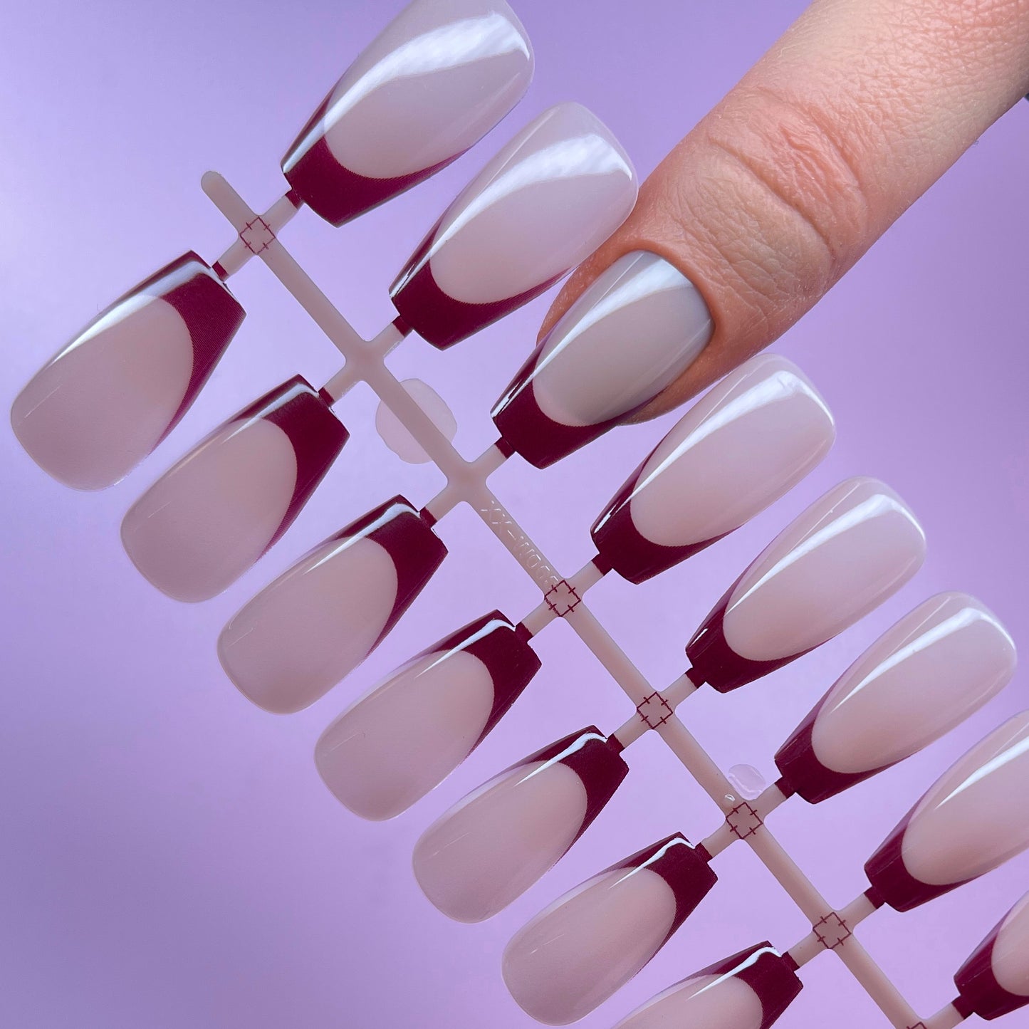 SOFT GEL FRENCH TIPS (BURGUNDY)