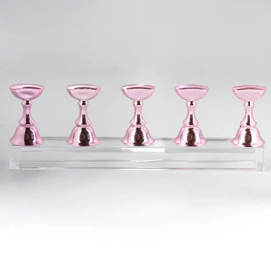 ROSE PINK NAIL PRACTICE DISPLAY STAND
