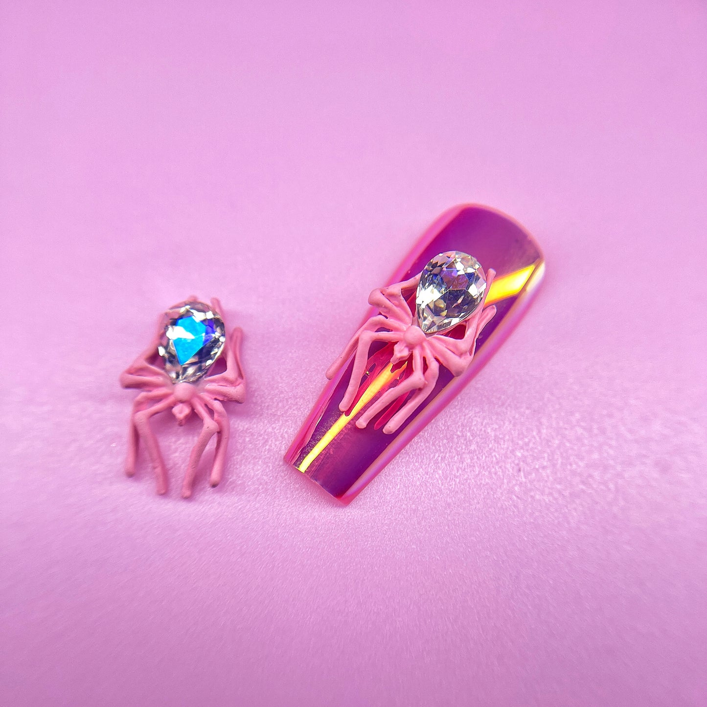 PINK SPIDER 2 nail charm