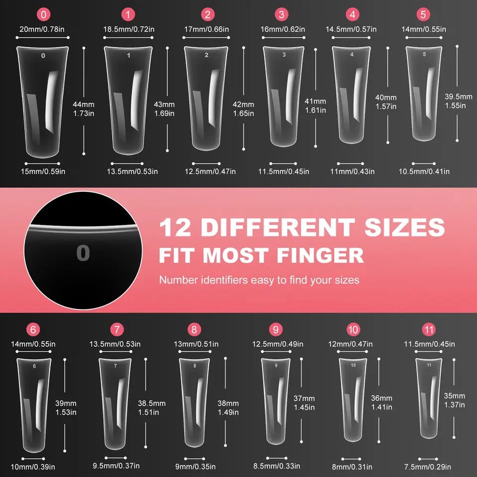 DUCK CLEAR NAIL TIPS 120PCS EXTRA LONG