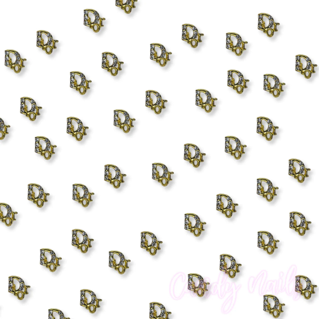 GOLD NAIL ART DECORATION 2PCS