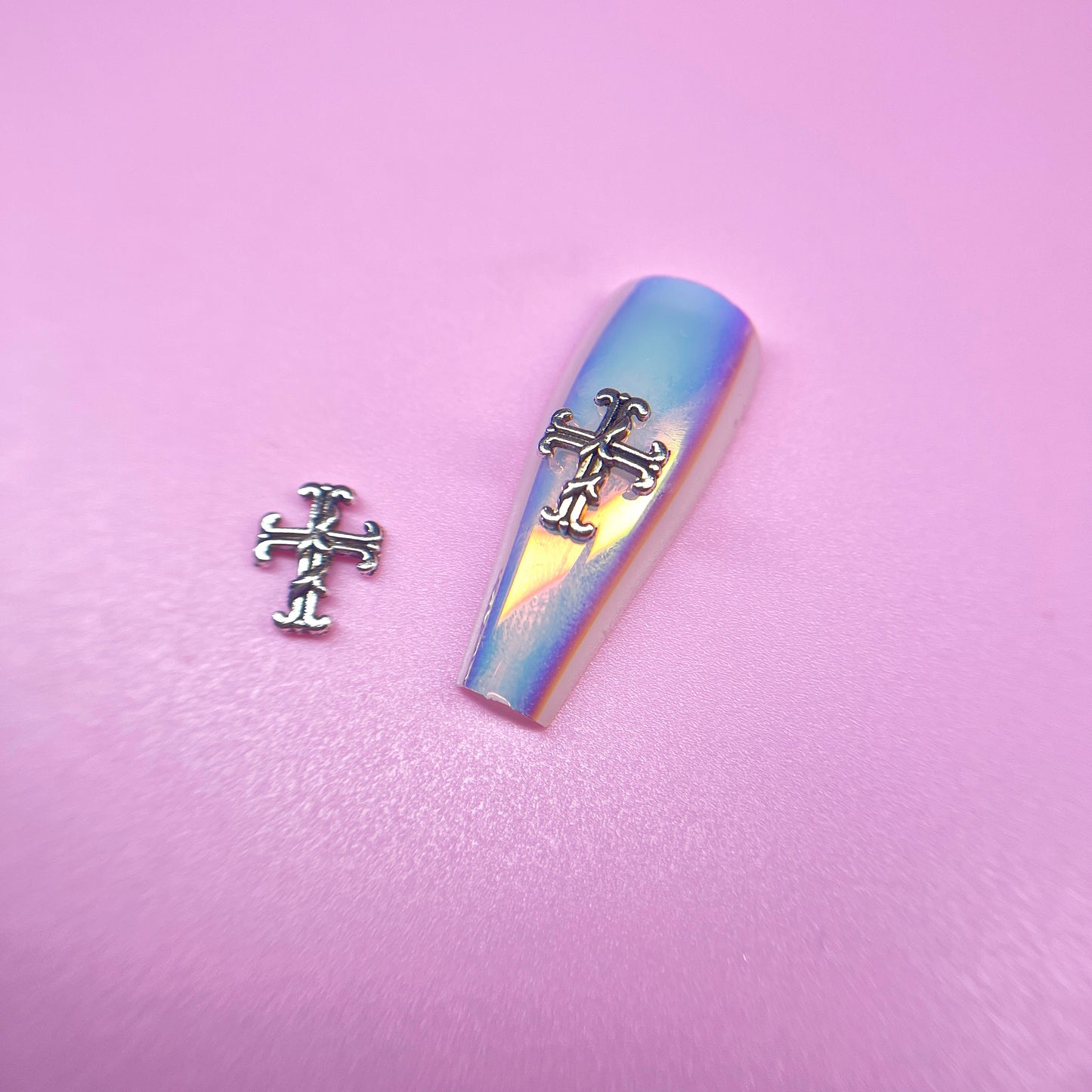 SILVER ANCHOR CROSS CHARMS