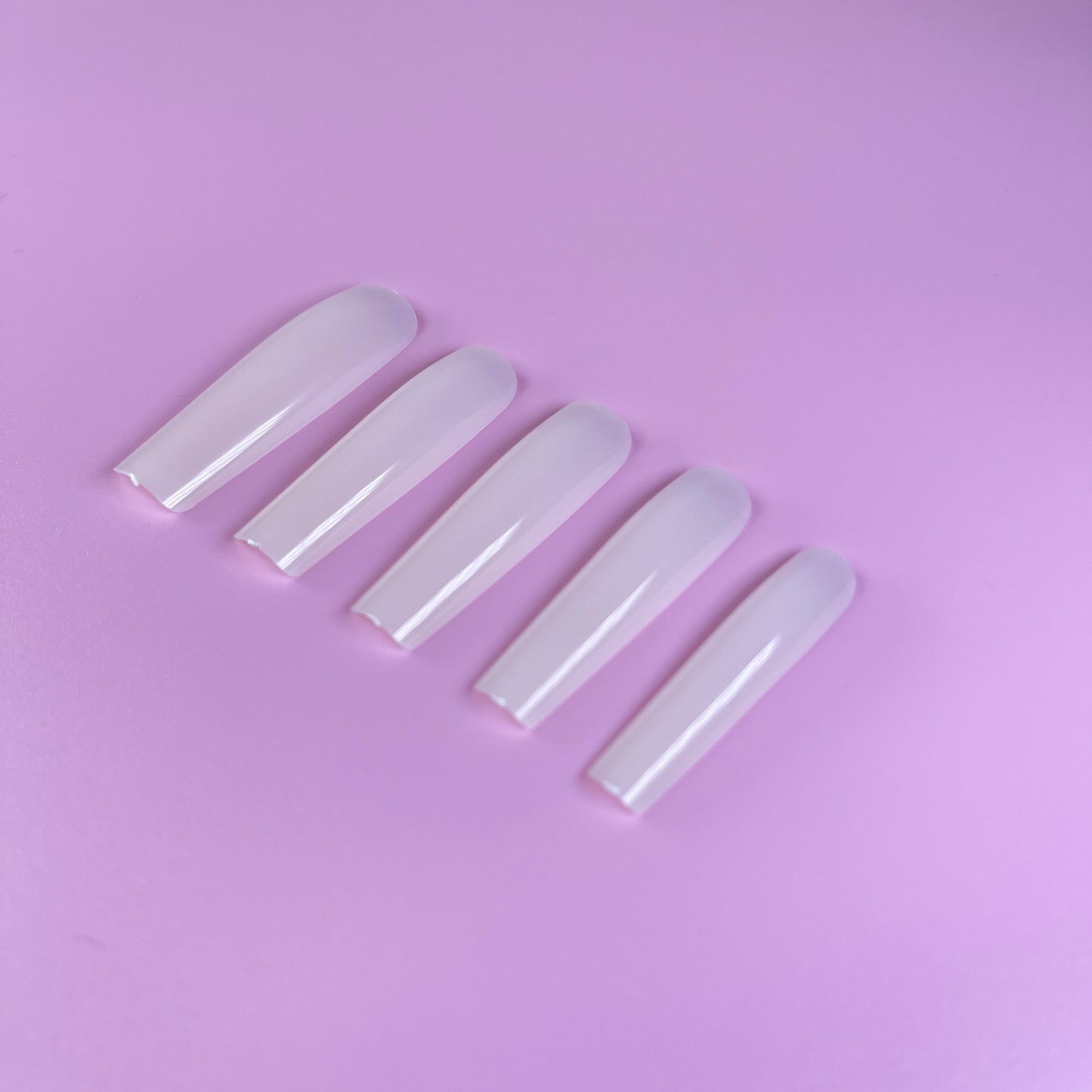 SOFT GEL SQUARE WHITE LONG TIPS 240pcs