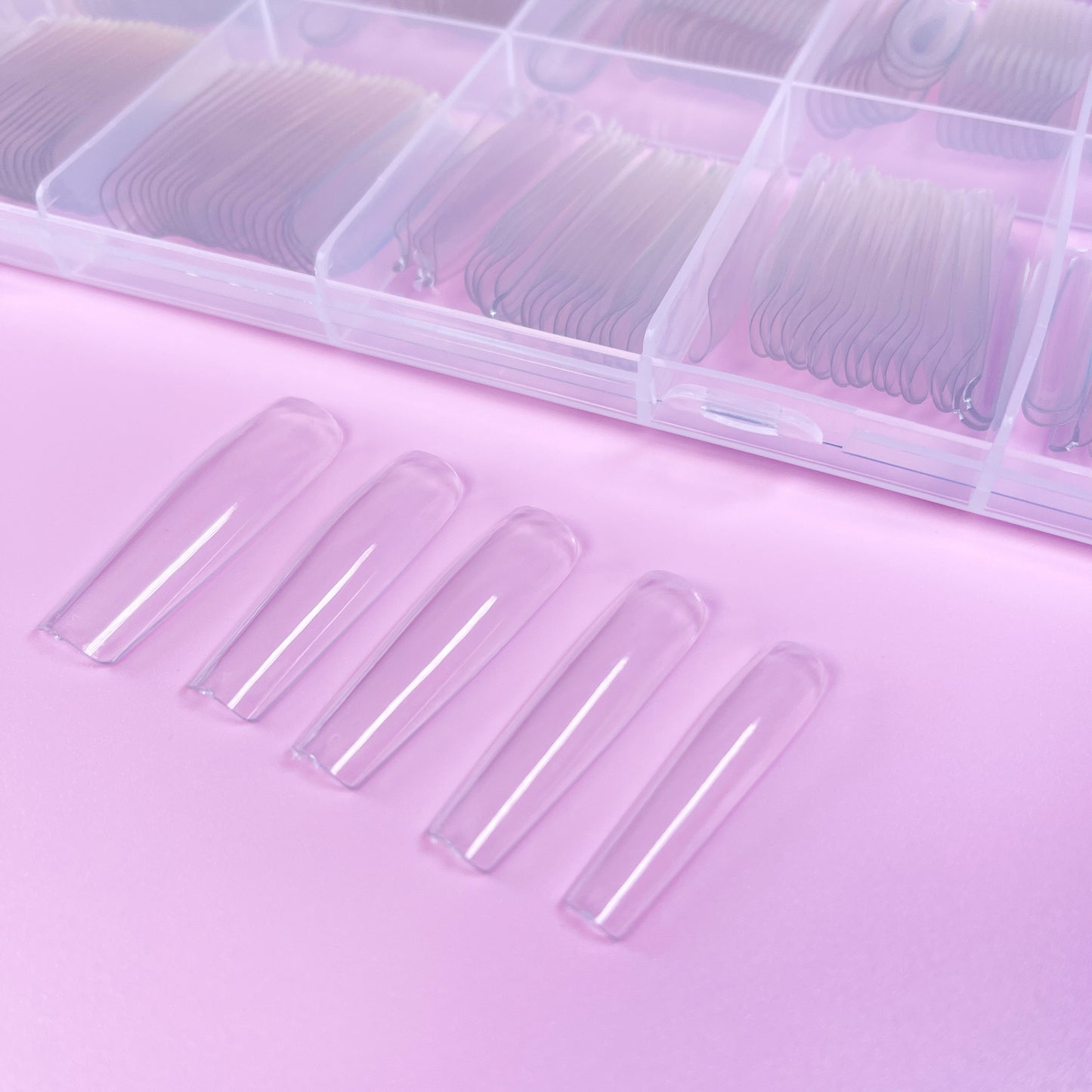 SOFT GEL CLEAR XXL SQUARE TIPS 240pcs