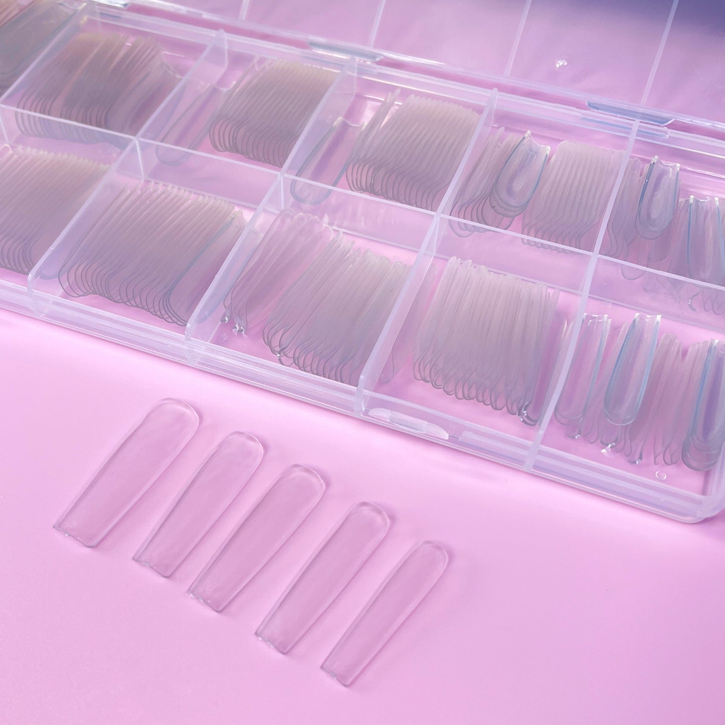 SOFT GEL CLEAR XXL SQUARE TIPS 240pcs