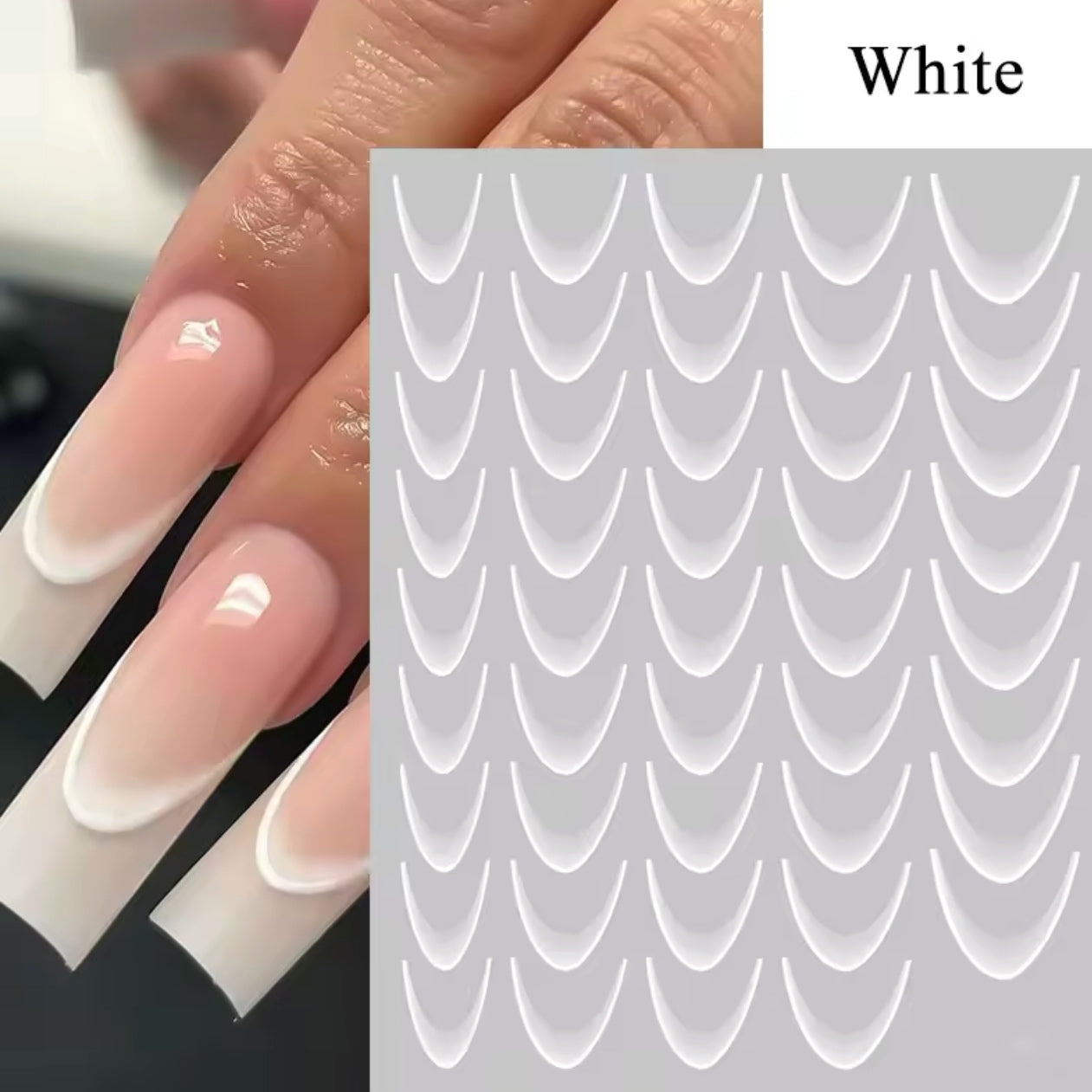 WHITE FRENCH SMILE LINE stickers