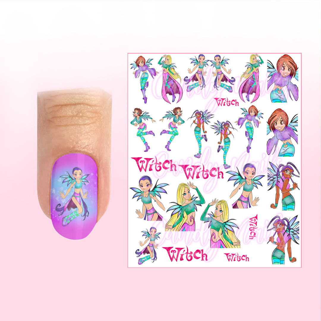 SUPER WITCH transfer stickers