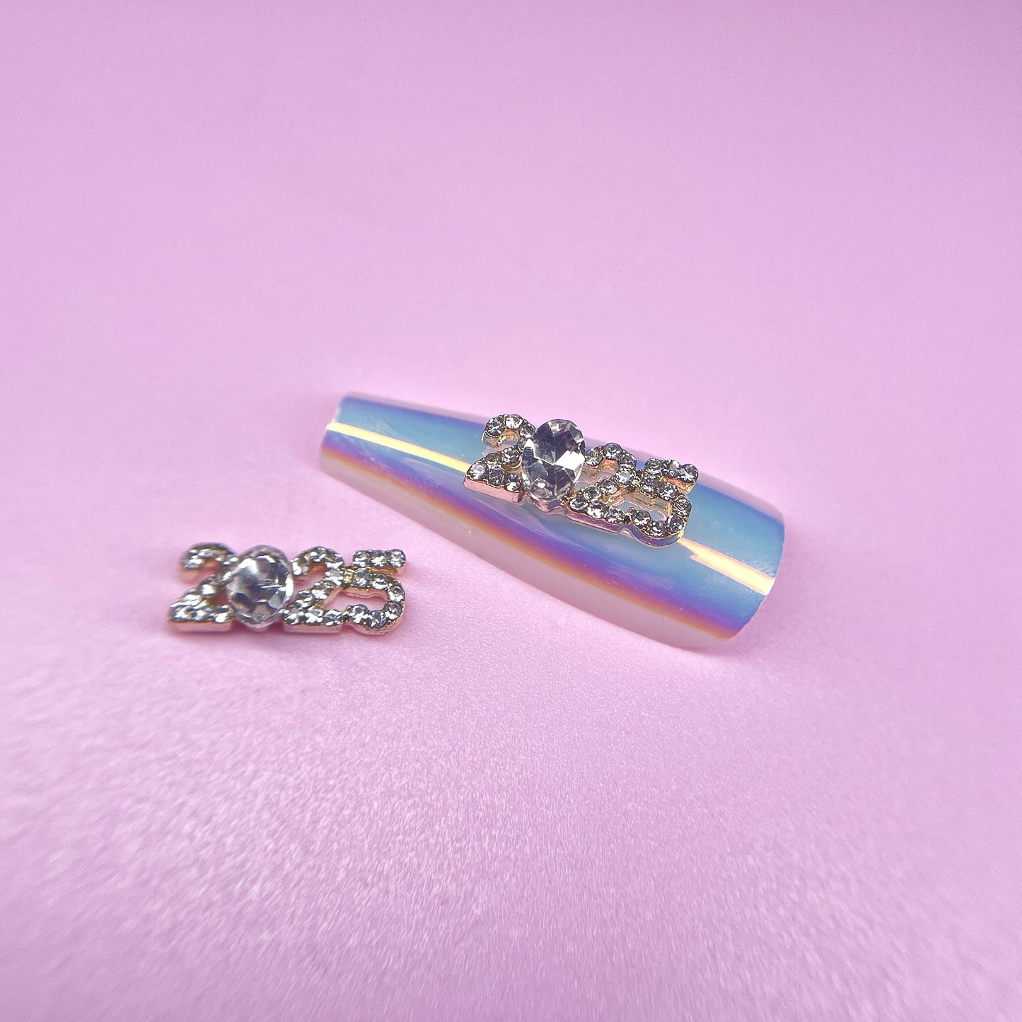 2025 NEW YEAR SILVER nail decoration