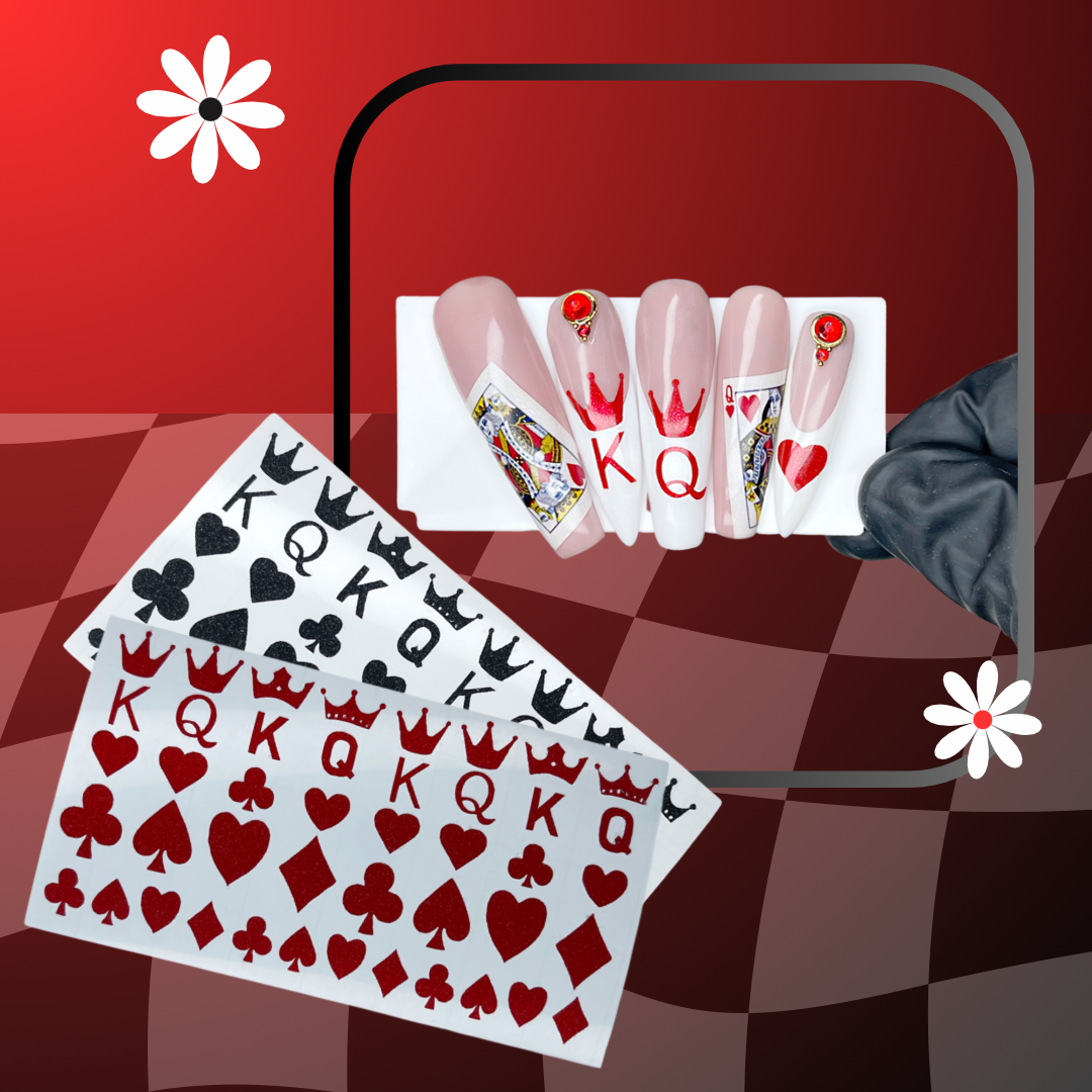 KING & QUEEN CARDS VINYL STICKERS