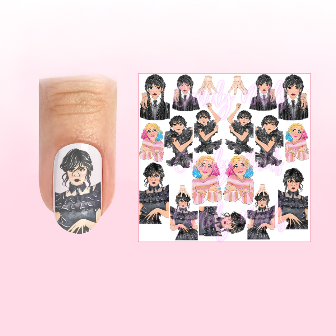 WEDNSESDAY transfer stickers