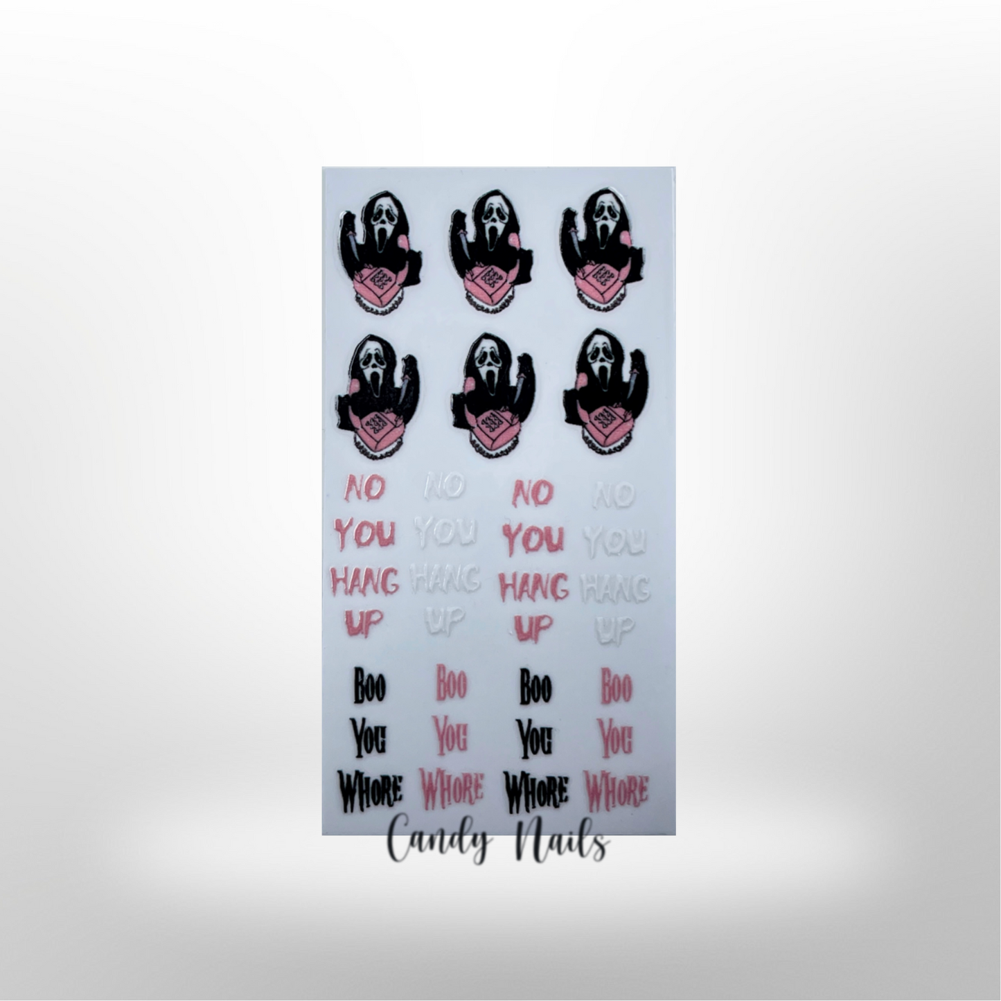 SCARY GHOST transfer stickers