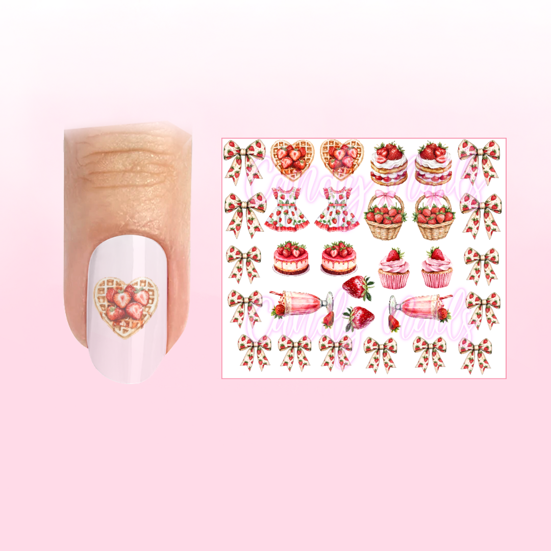 STRAWBERRIES DREAM transfer stickers