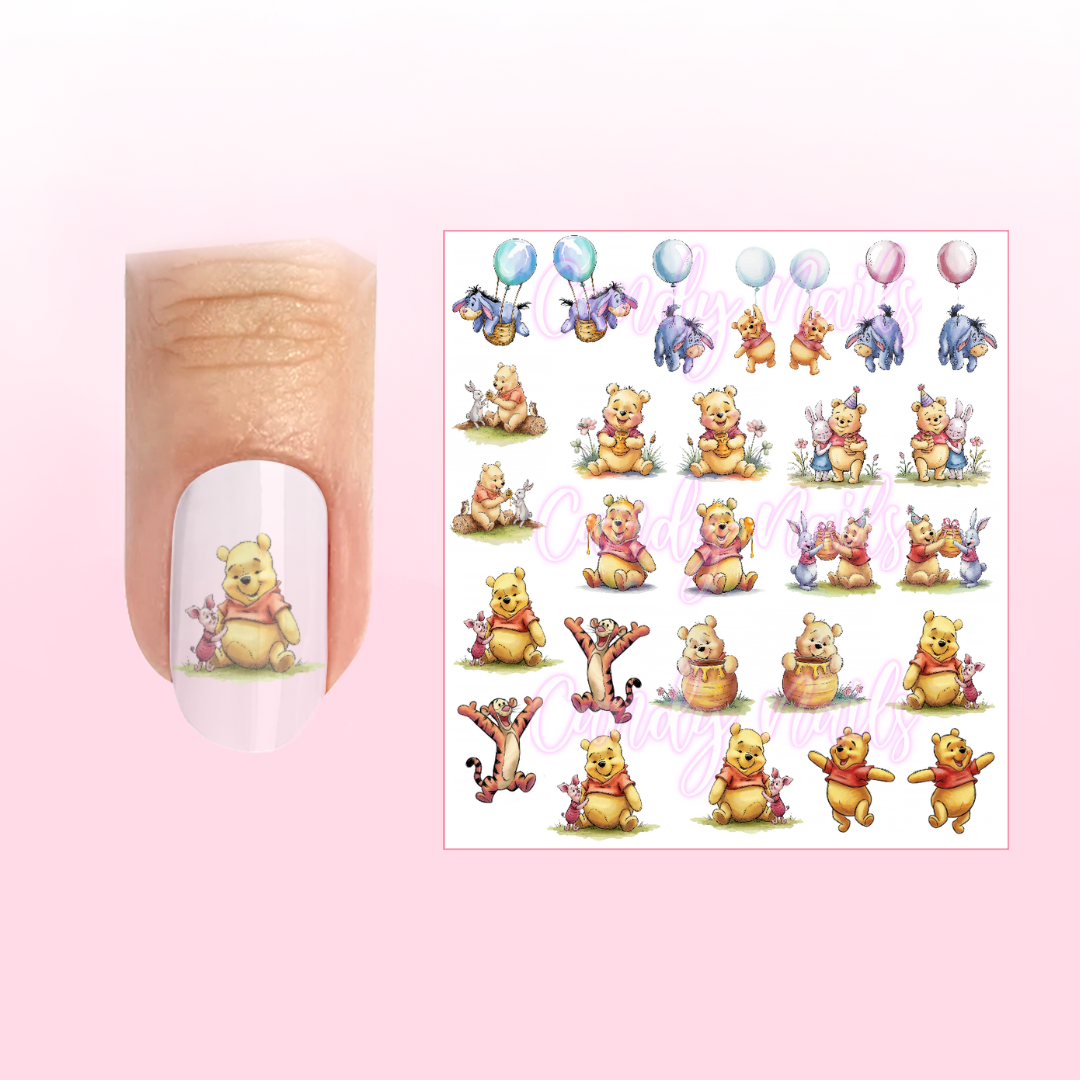 WINNIE's PARTY transfer stickers