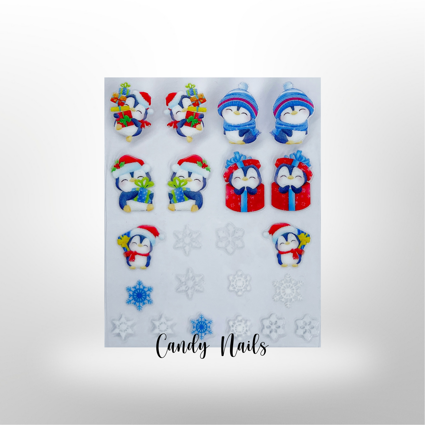 XMAS PENGUIN transfer stickers