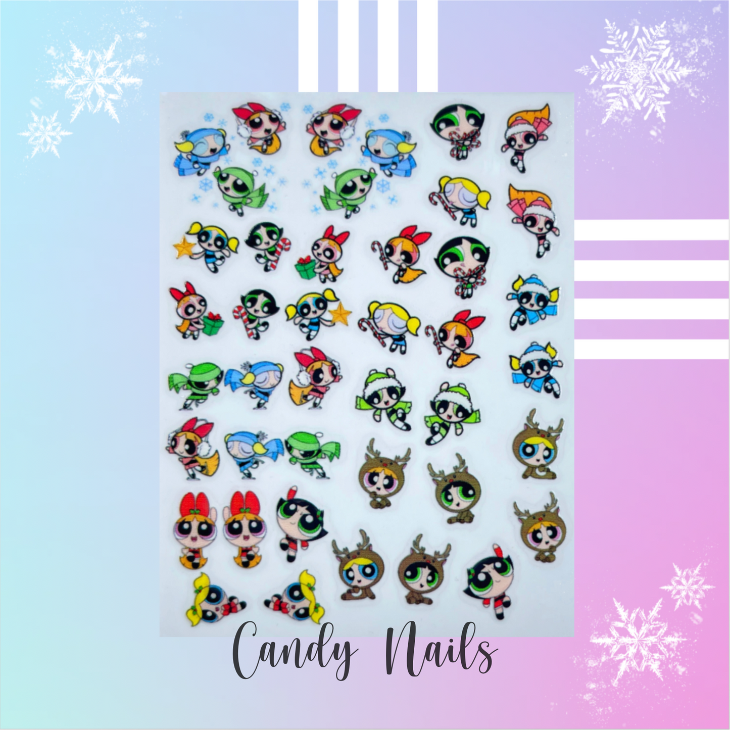 XMAS POWER GIRLS transfer stickers
