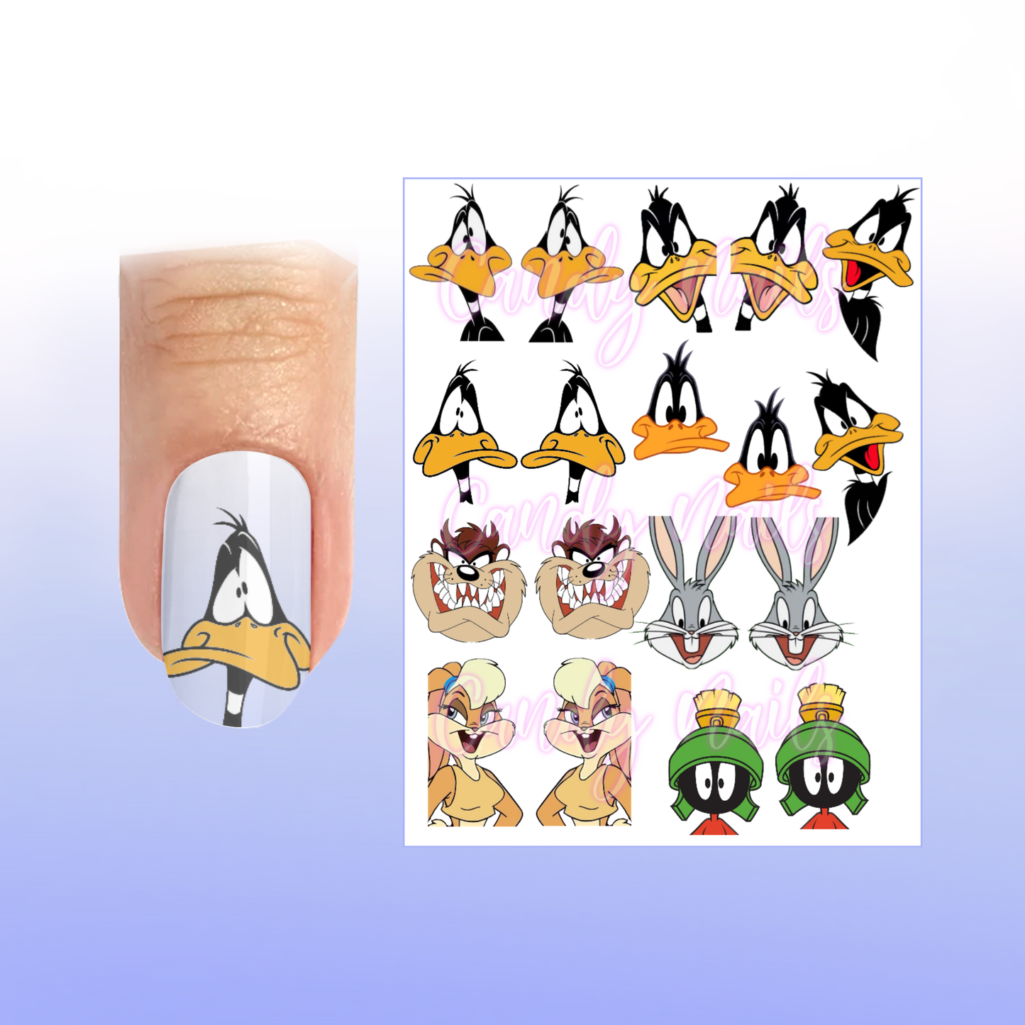 CARTOON TUNES transfer stickers (A4)
