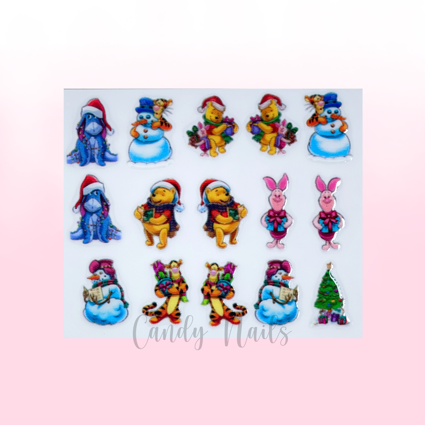 WINNIE XMAS transfer stickers
