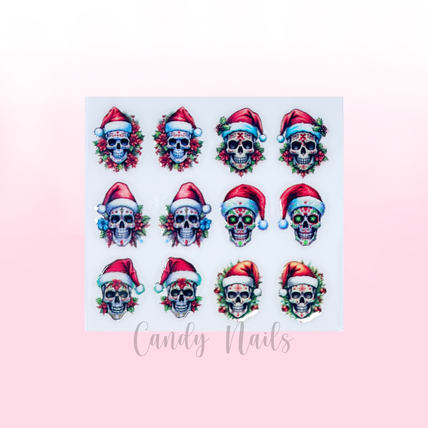 XMAS SKULLS transfer stickers