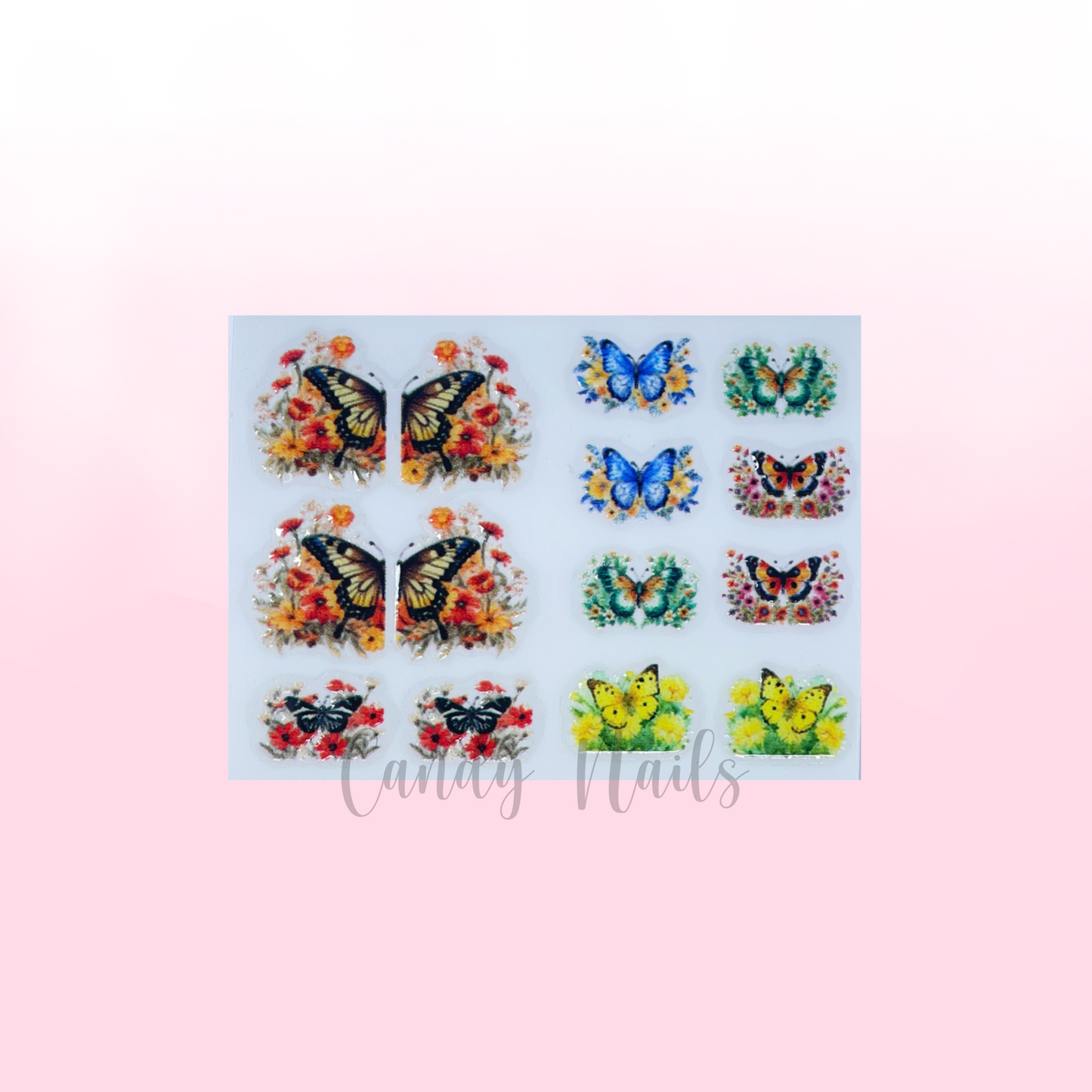 BUTTERFLIES transfer stickers