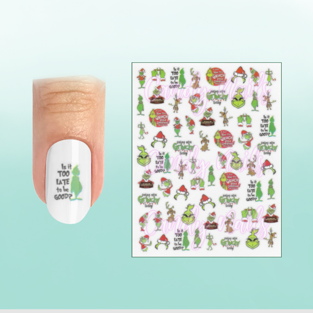 IT'S TOO LATE - GRINCHY stickers