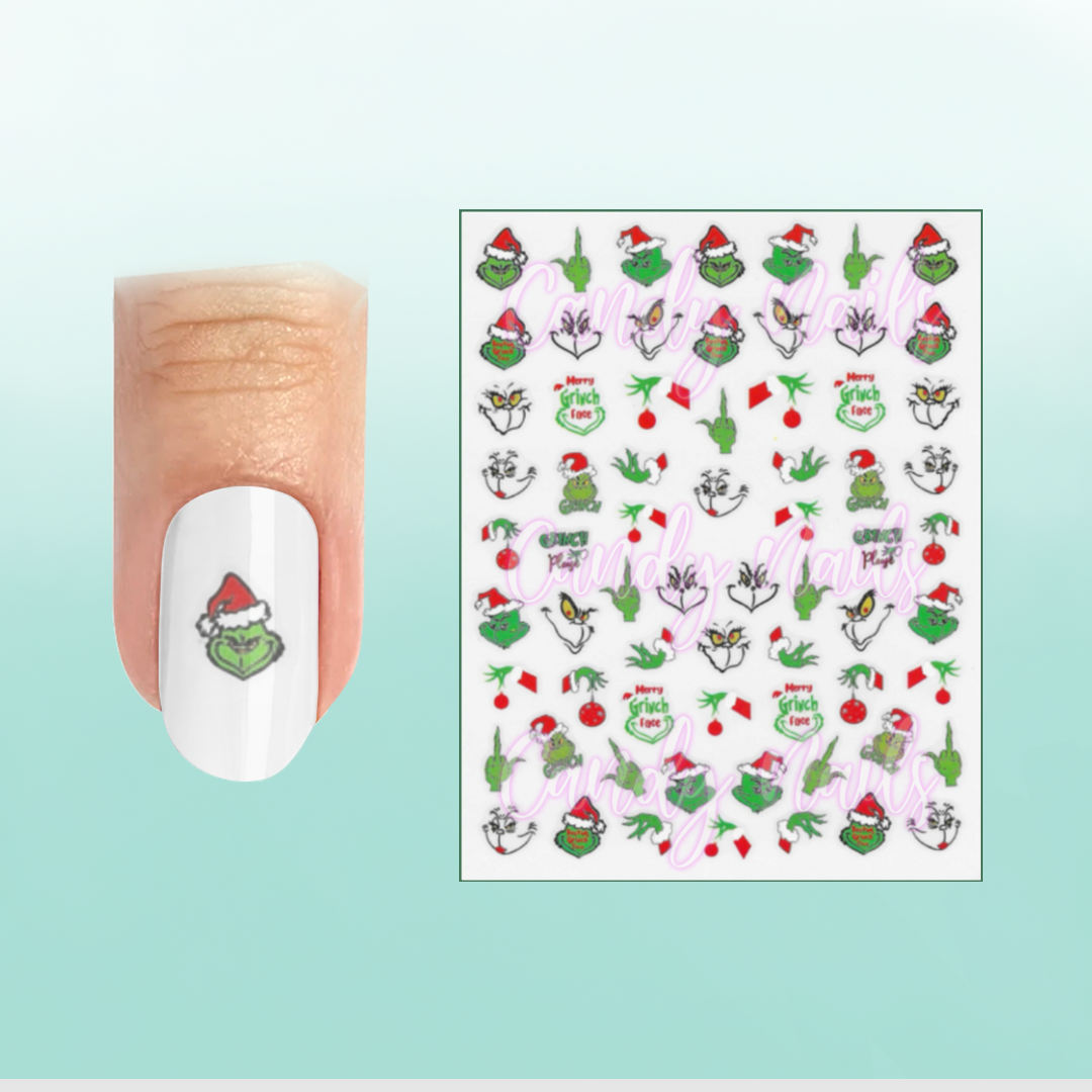 MERRY GRINCH FACE stickers