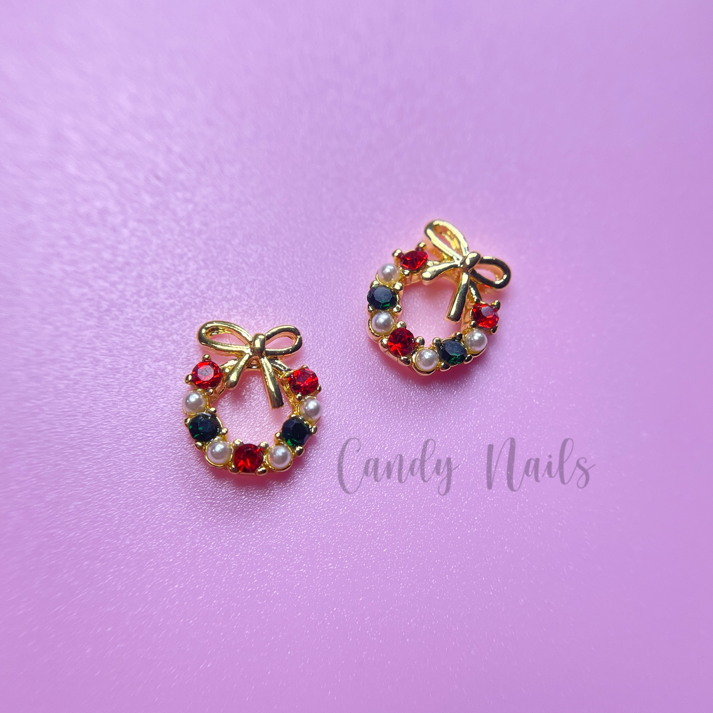 CHRISTMAS WREATH NAIL DECORATION