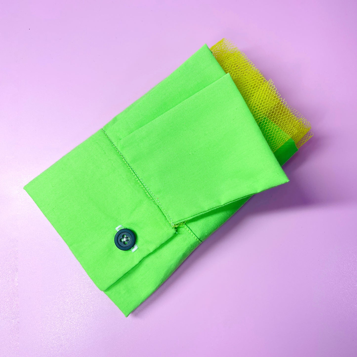 CANDY SLEEVE GREEN 2in1 WITH YELLOW MESH