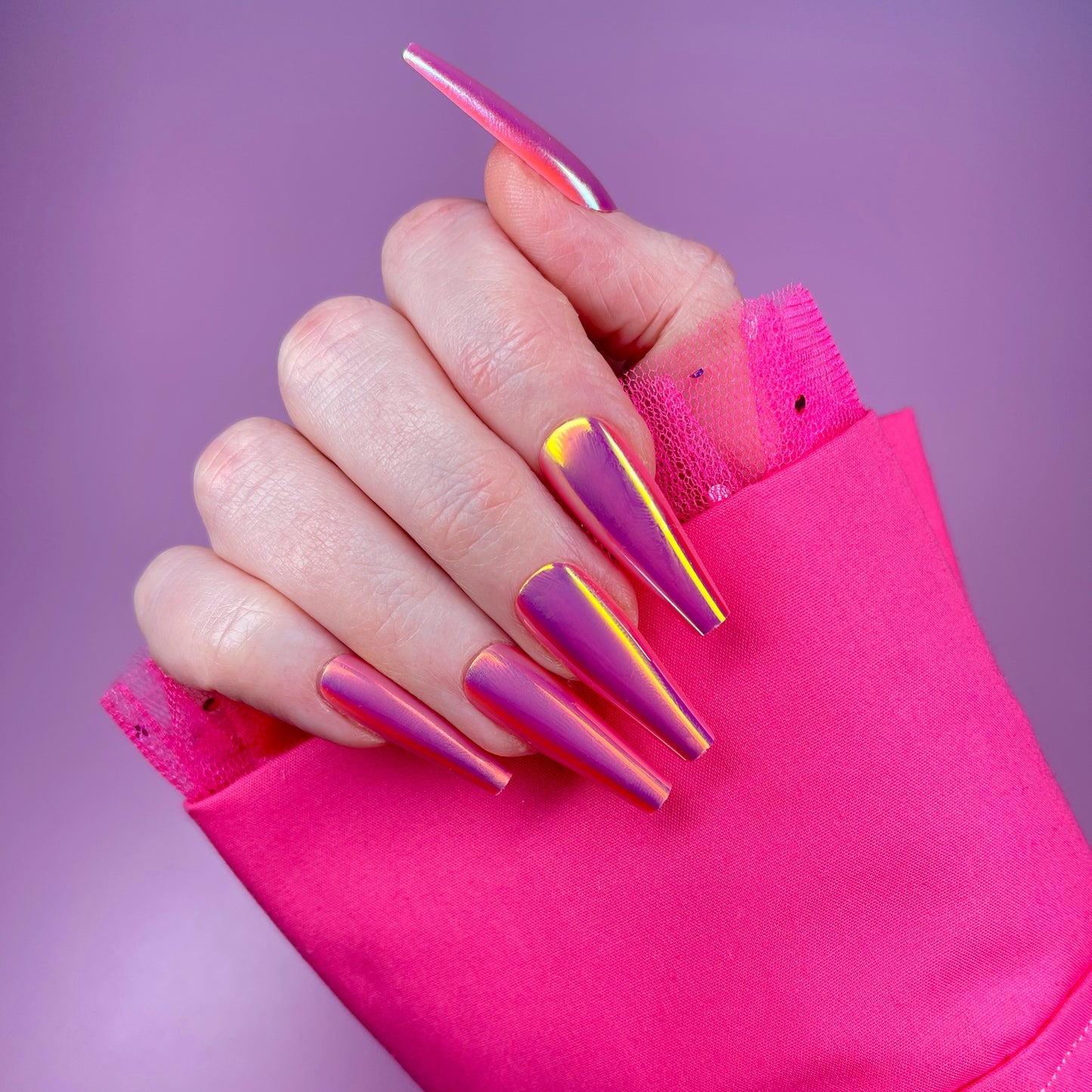 CANDY SLEEVE PINK 2in1 WITH POLKADOT MESH