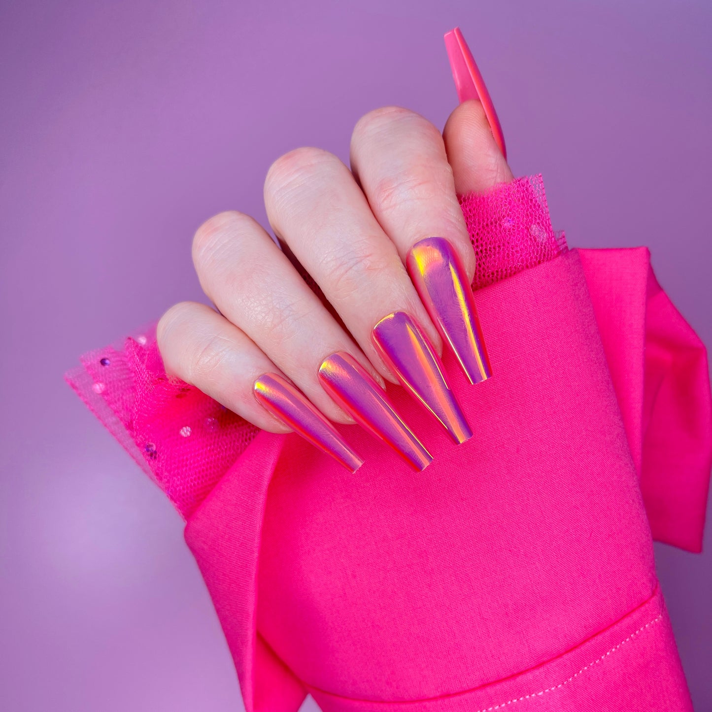 CANDY SLEEVE PINK 2in1 WITH POLKADOT MESH