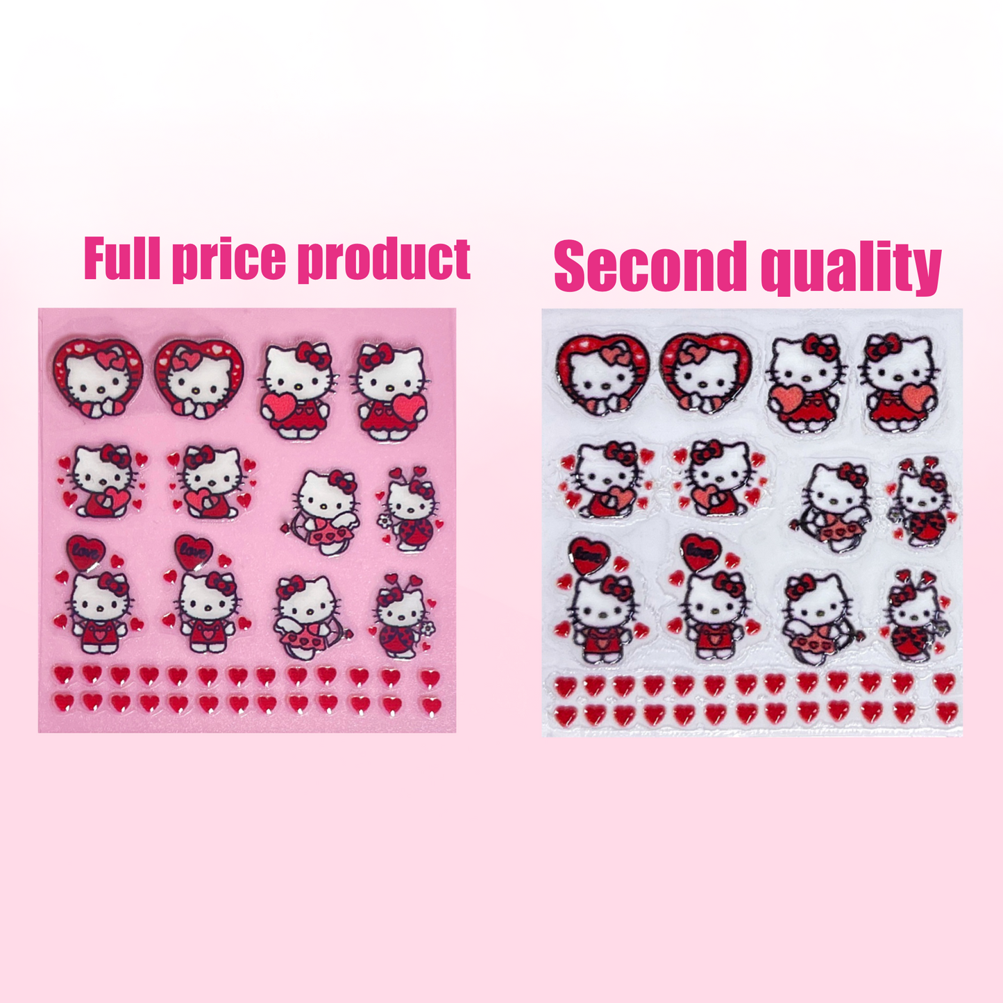 KITTY IN LOVE transfer stickers SQ