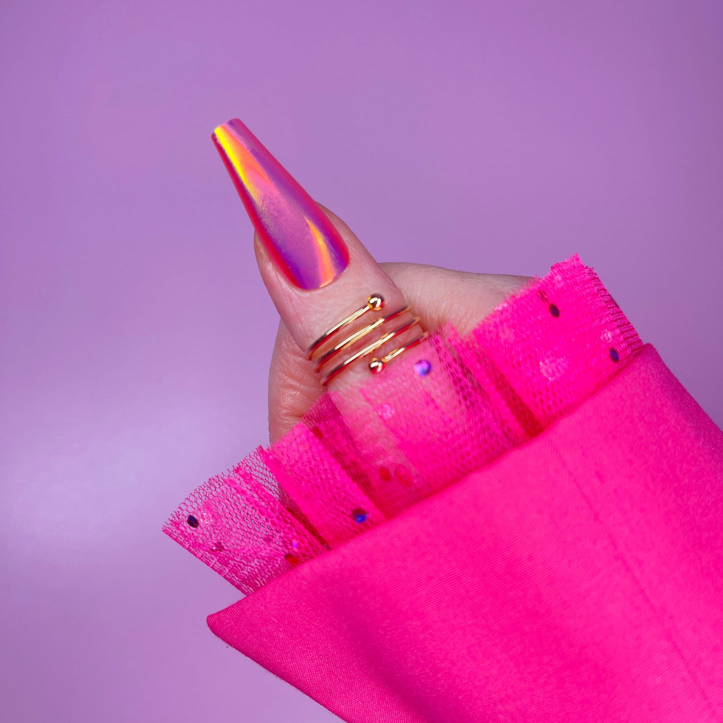 CANDY SLEEVE PINK 2in1 WITH POLKADOT MESH