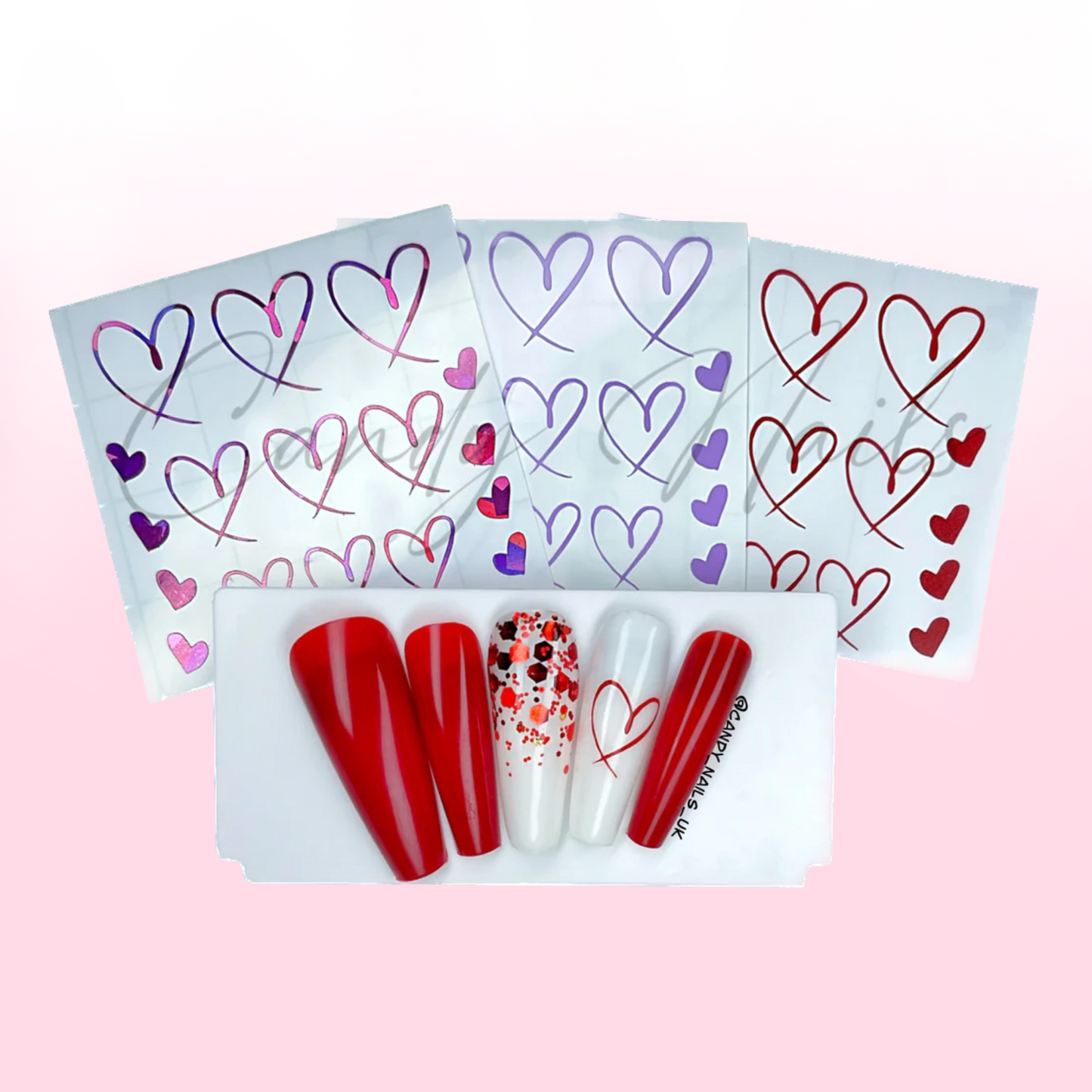 HEARTS SMART PACK 2 VINYL STICKERS