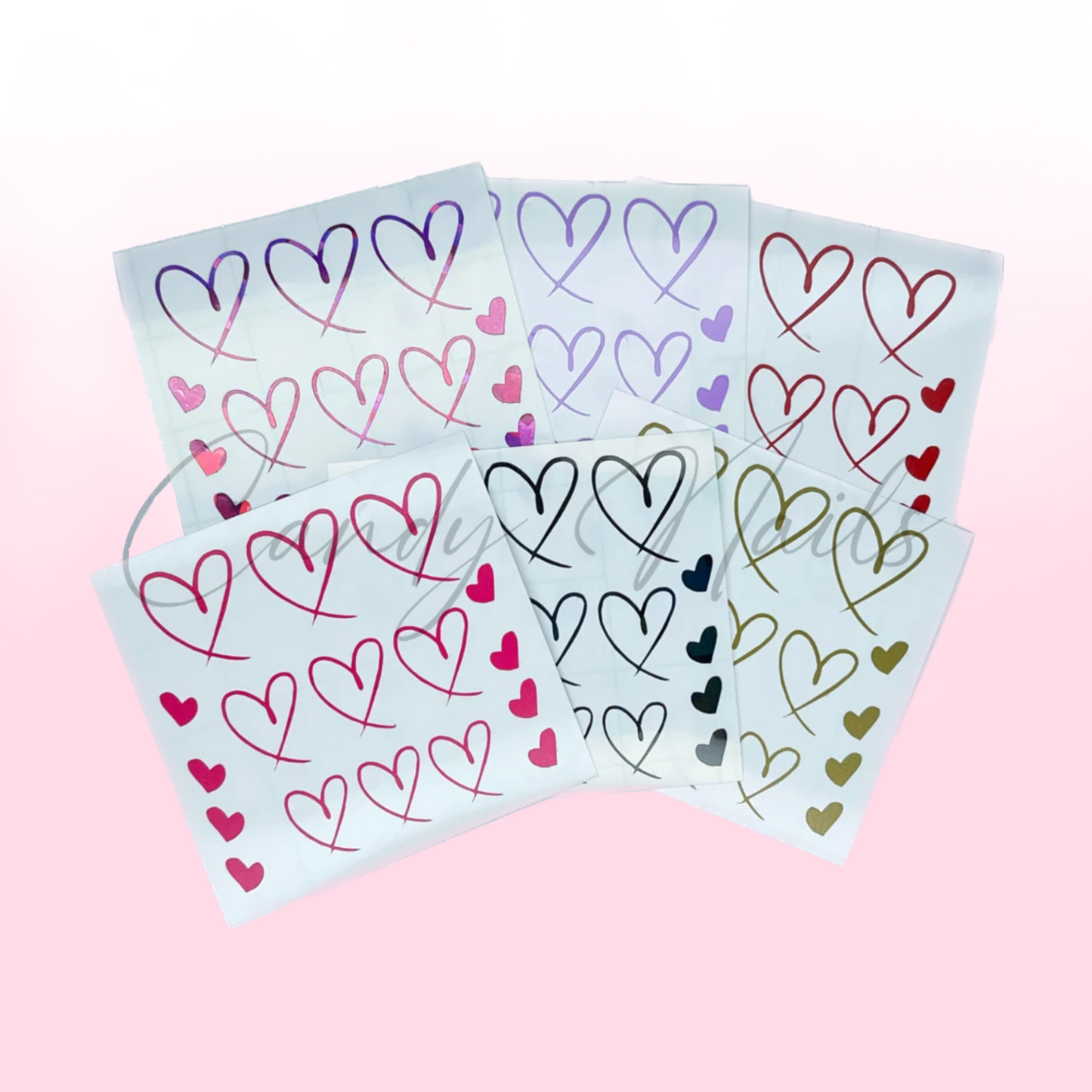HEARTS SMART PACK 2 VINYL STICKERS