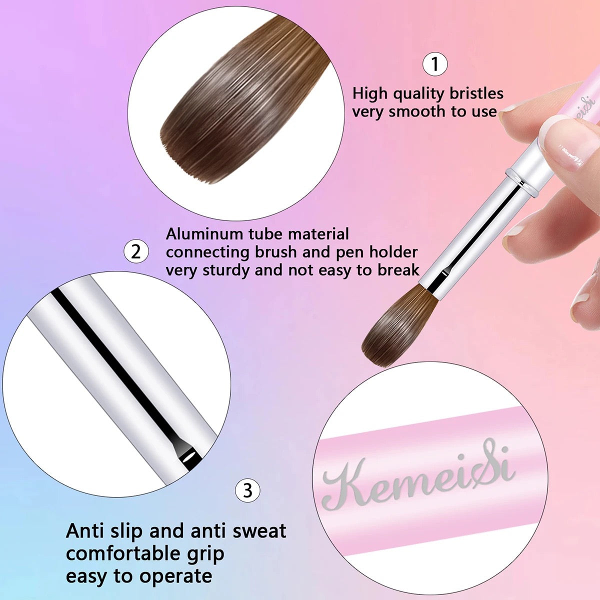 100% KOLINKSY NAIL BRUSH size:10