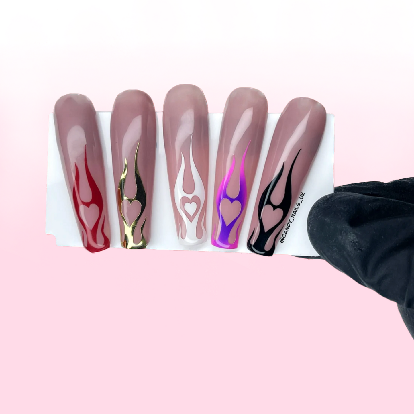 FLAMES HEART VINYL STICKERS