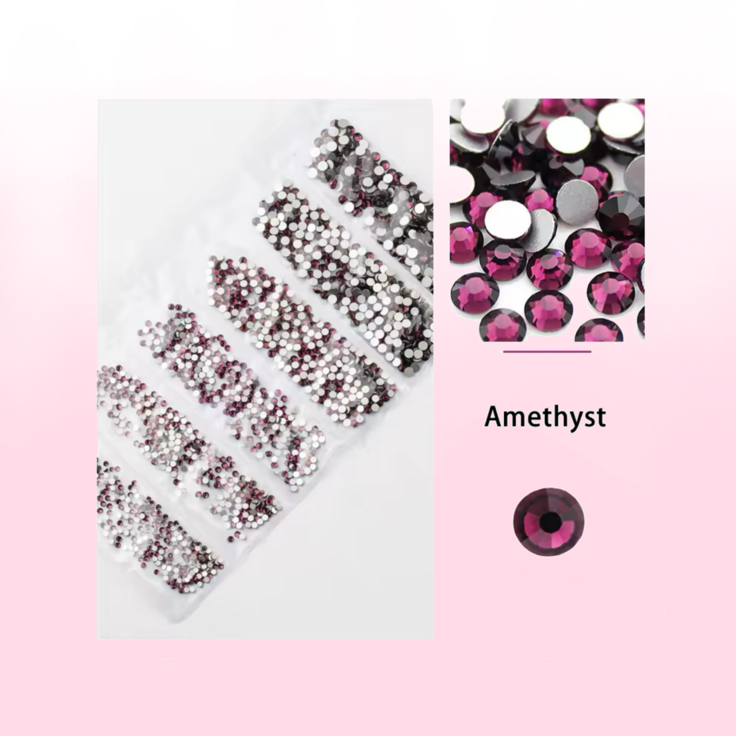 NAIL RHINESTONE AMETHYST