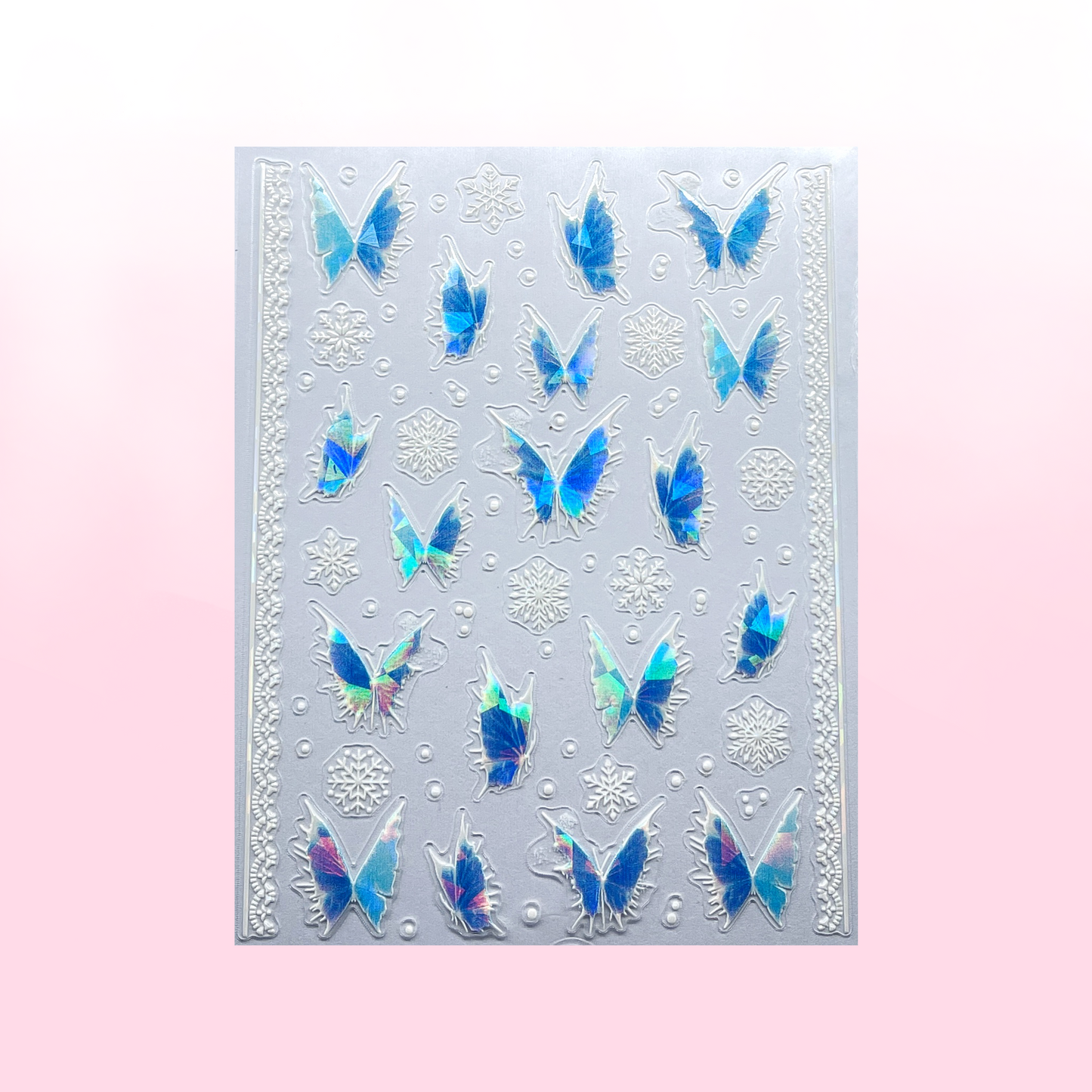 SNOW BUTTERFLY nail art stickers