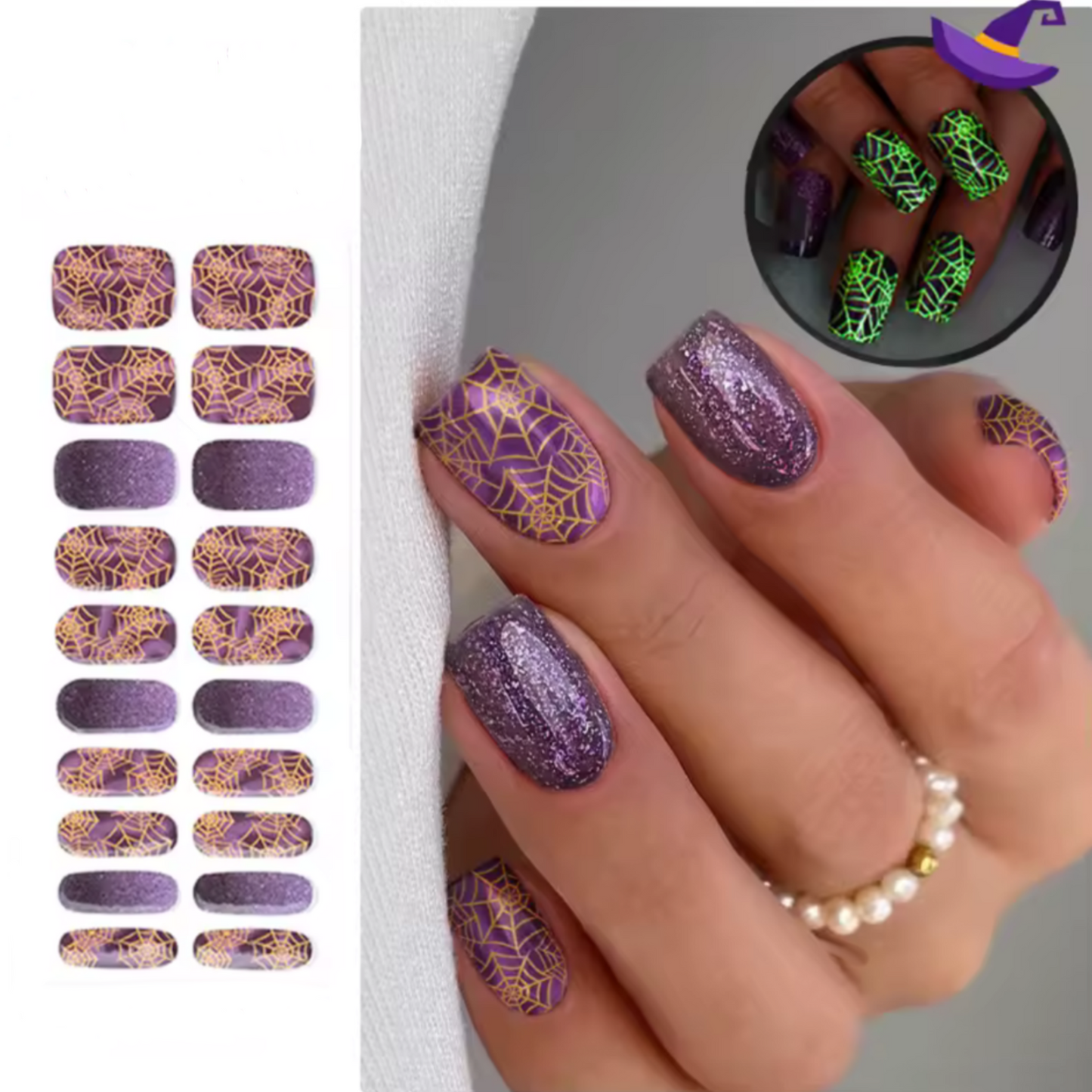 HALLOWEEN WEB - GEL NAIL WRAPS