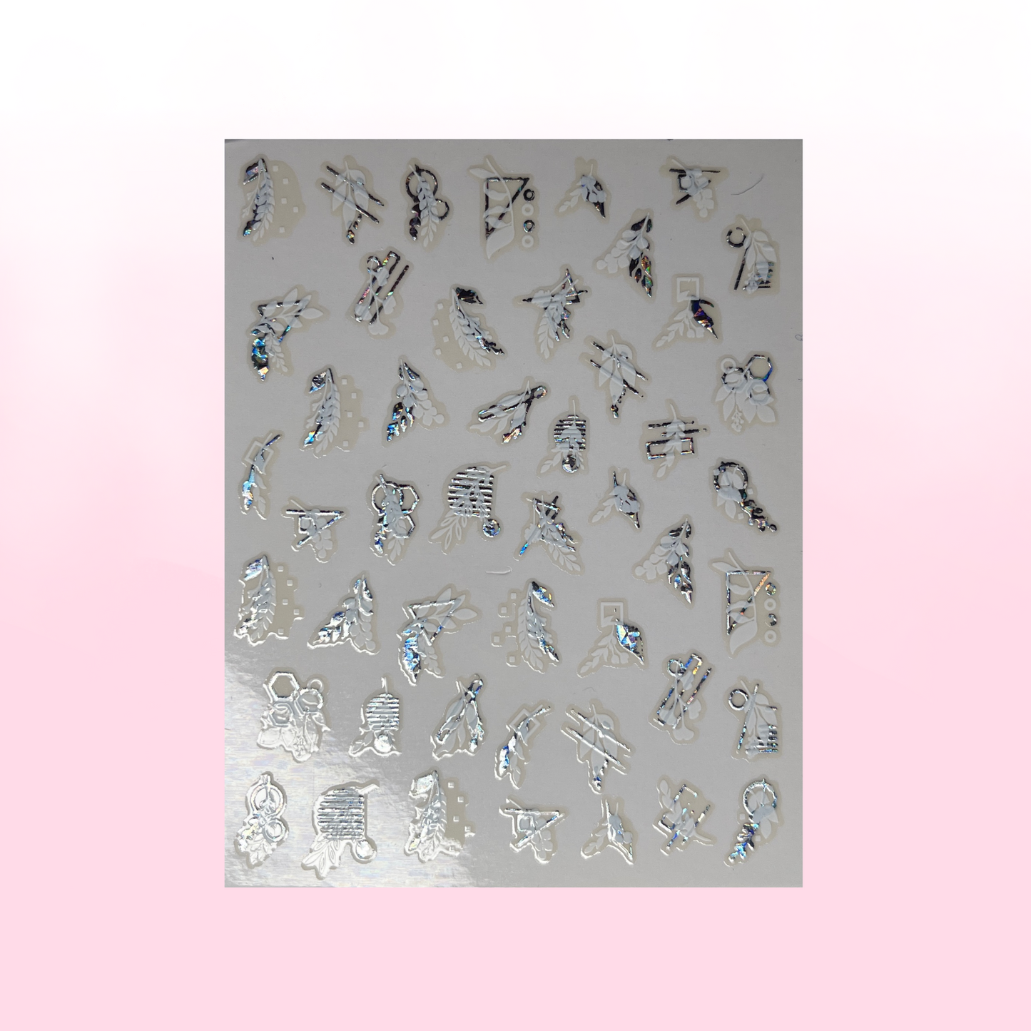 SILVER & WHITE ABSTRACT DESIGN