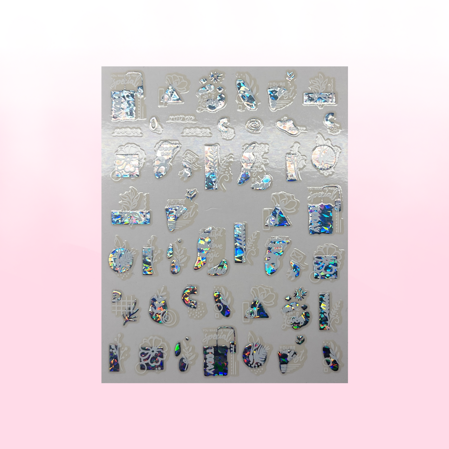 WHITE & BLUE MISHMASH stickers