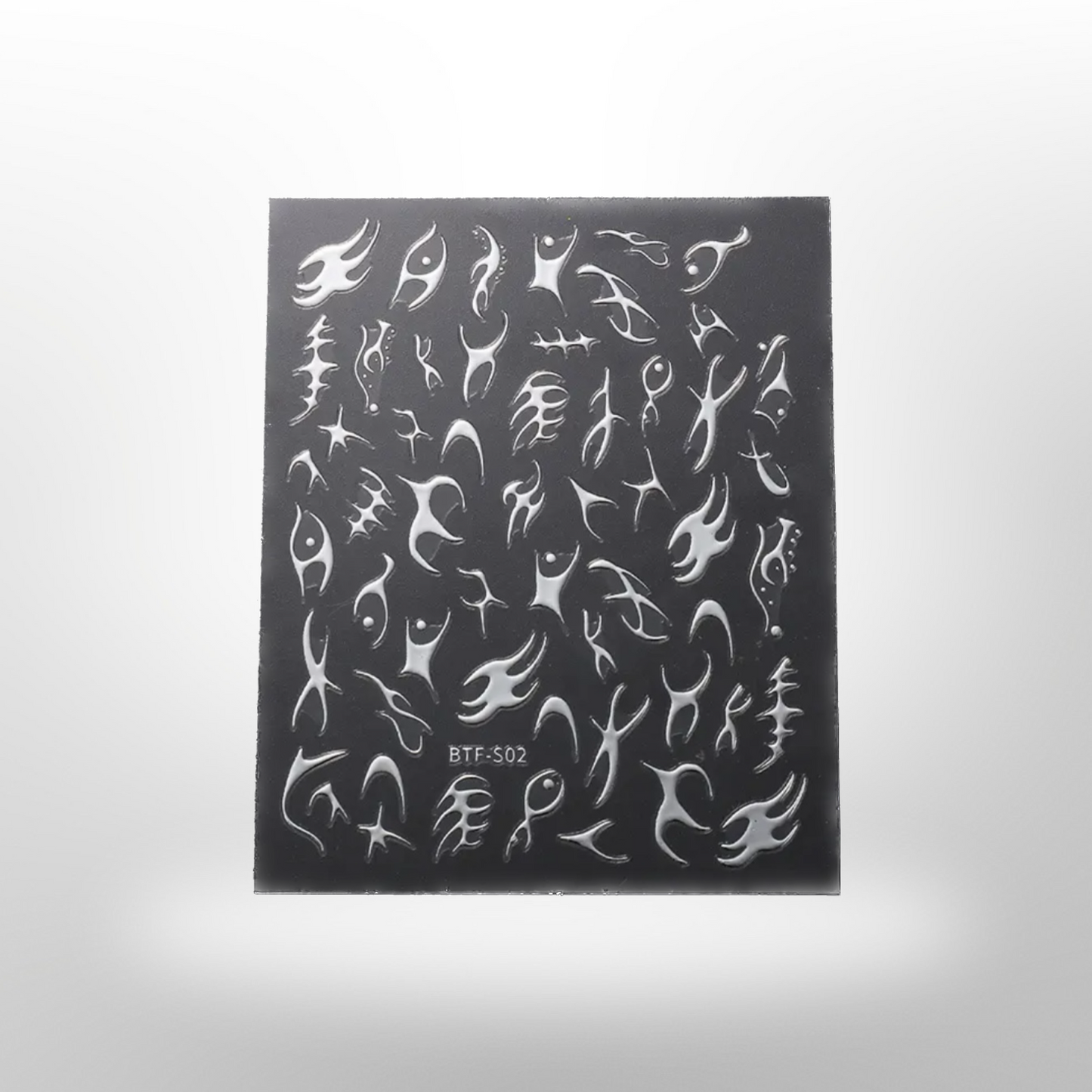 SILVER FLAMES STICKERS